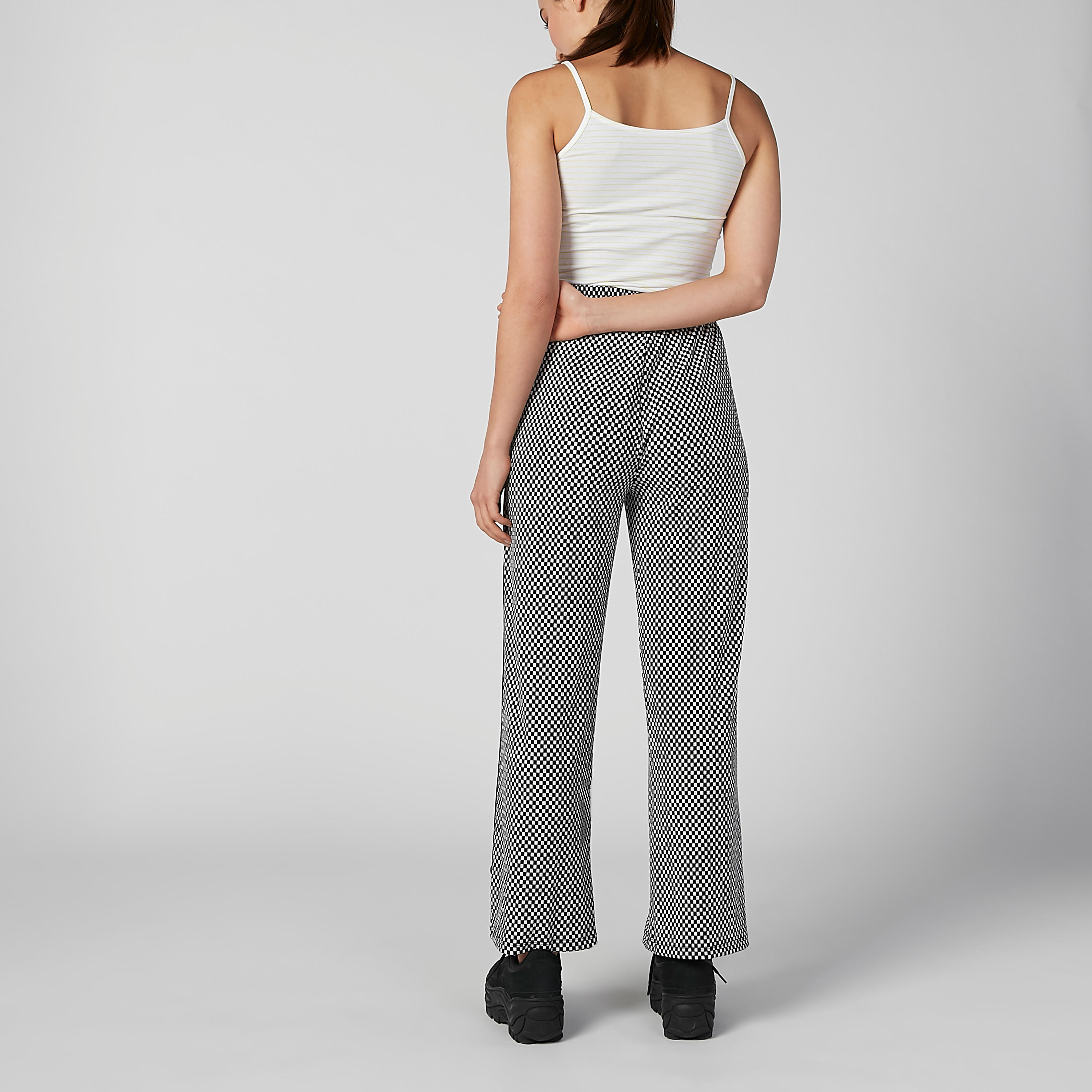 بنطال كاروهات طويل بجيوب وشريطة-women-clothing-bottoms-trousers-image-4