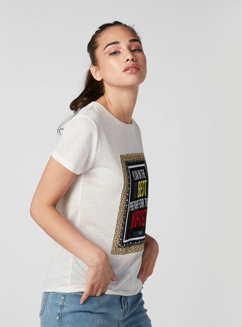 تيشيرت بياقة مستديرة وأكمام قصيرة وطبعات-women-clothing-tshirts-image-2