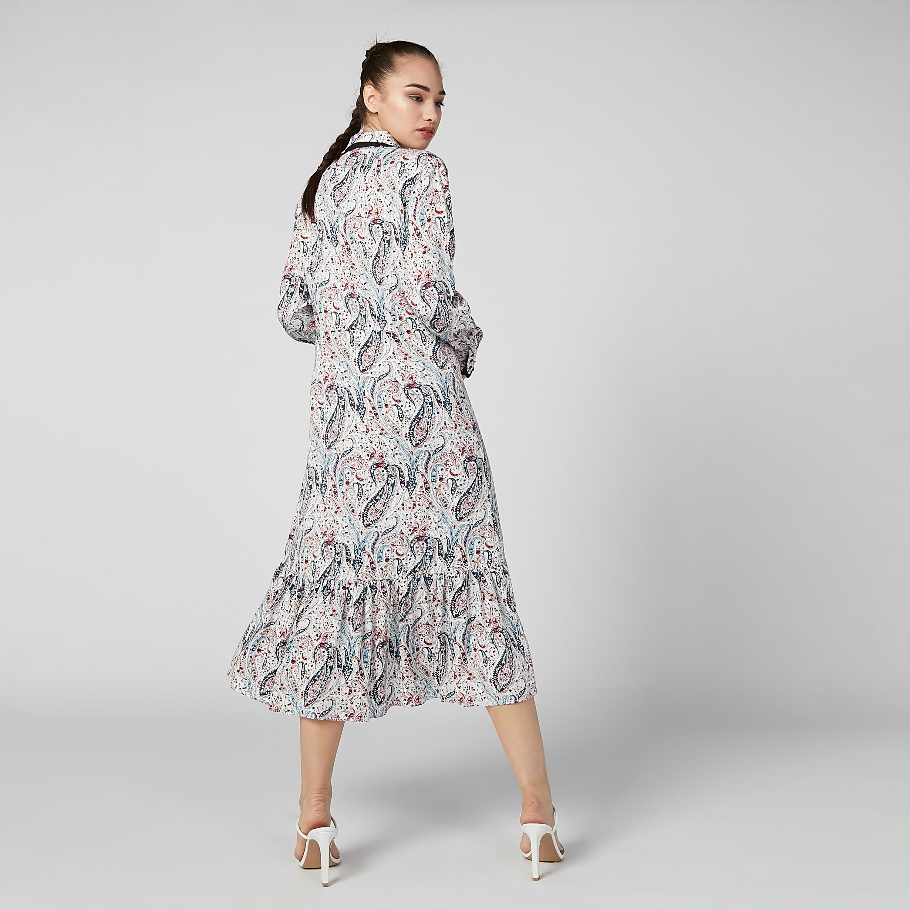 فستان إيه لاين متوسط الطول بأكمام طويلة وطبعات-women-clothing-dresses-image-7