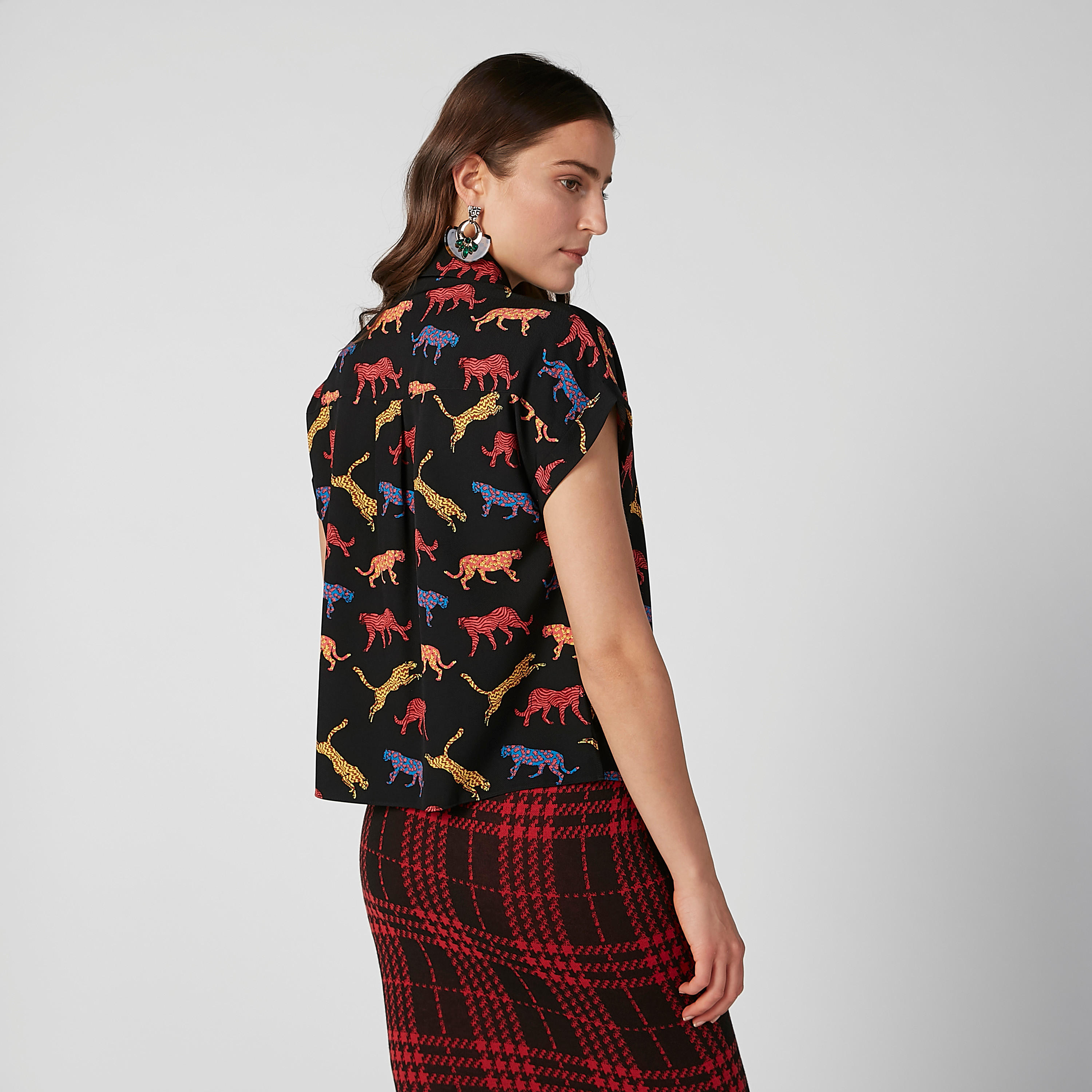 Printed Shirt with Extended Sleeves and Complete Placket-women-clothing-shirtsandblouses-shirts-image-4