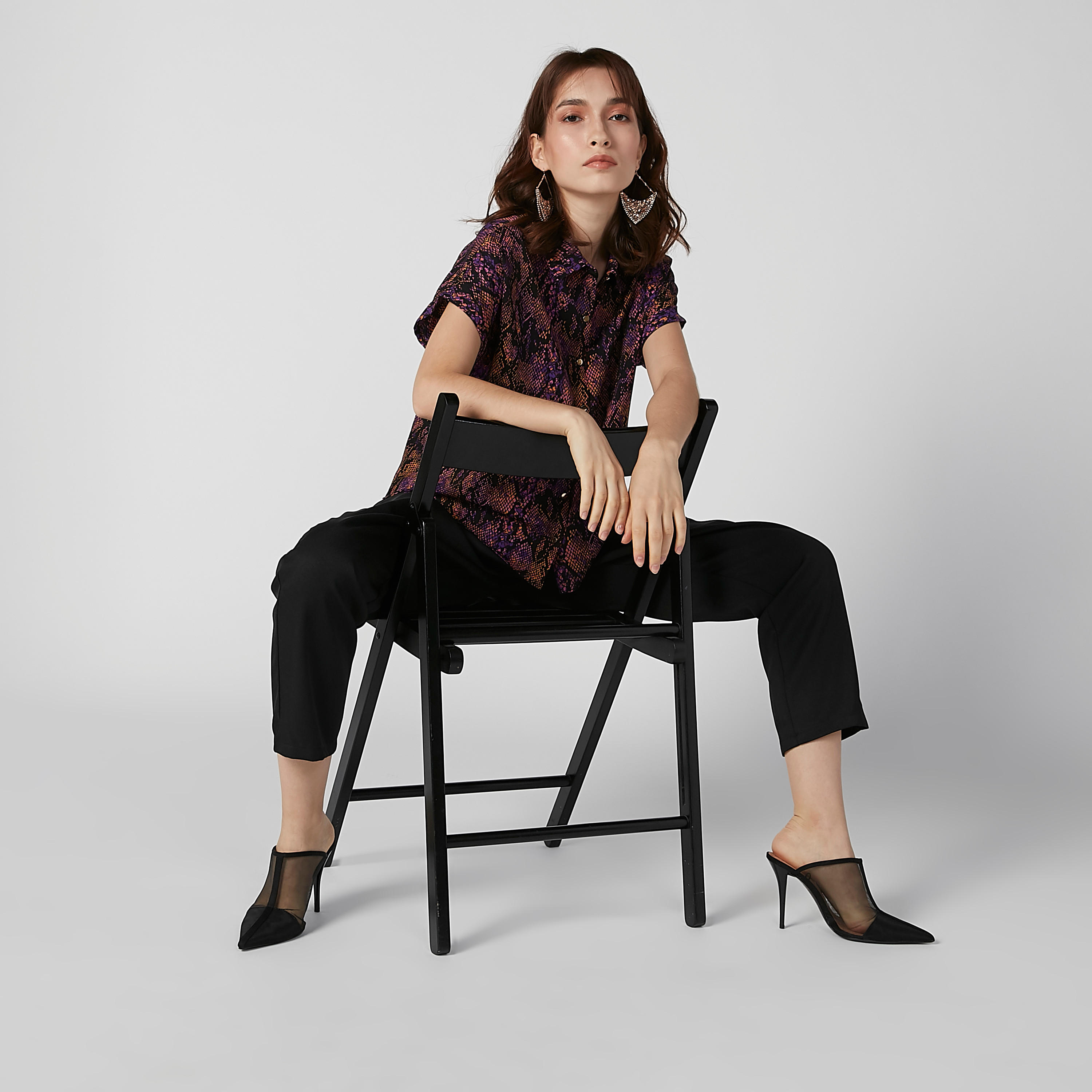 Printed Shirt with Short Sleeves and Complete Placket-women-clothing-shirtsandblouses-shirts-image-3