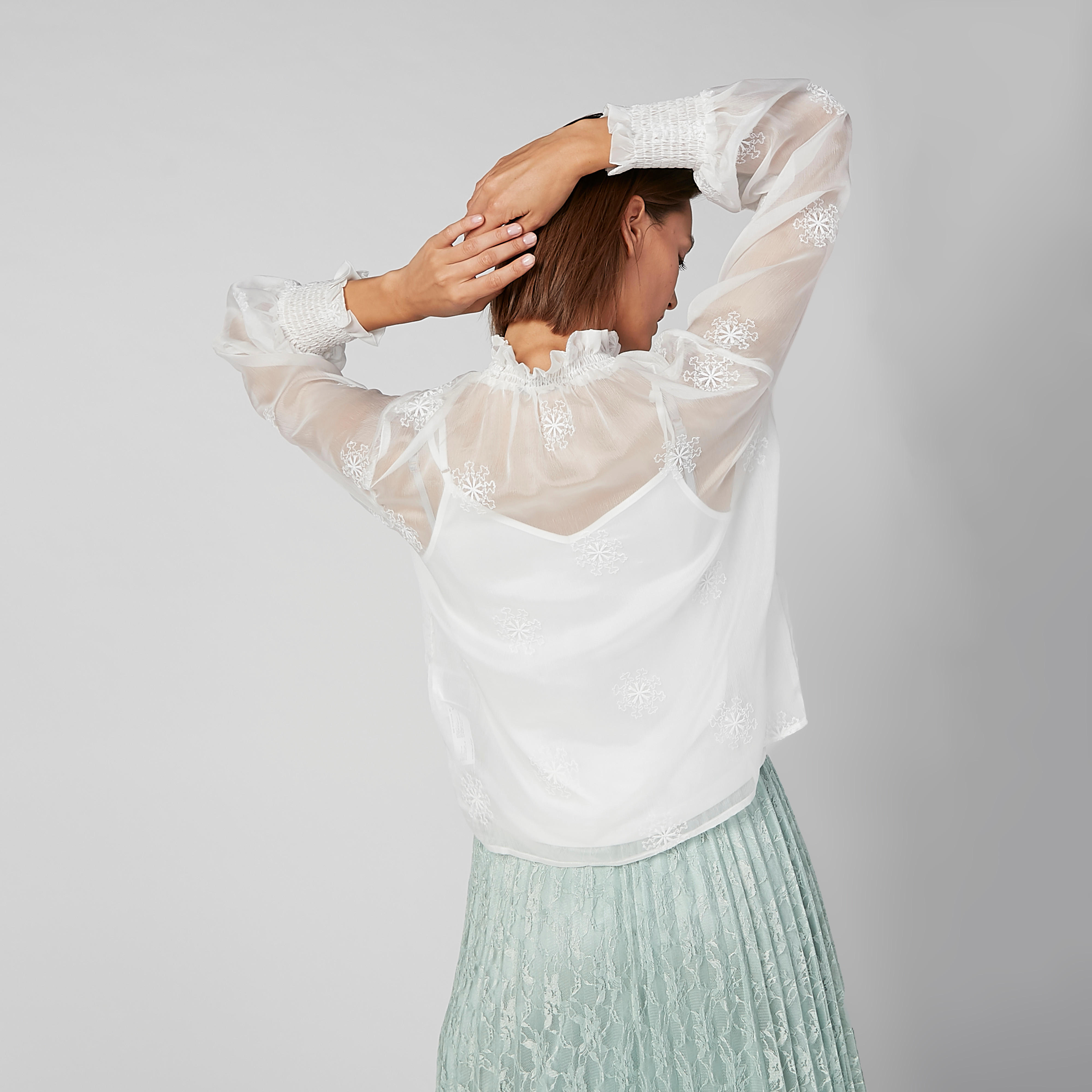 Embroidered Sheer Top with High Neck and Bishop Sleeves-women-clothing-shirtsandblouses-blouses-image-3