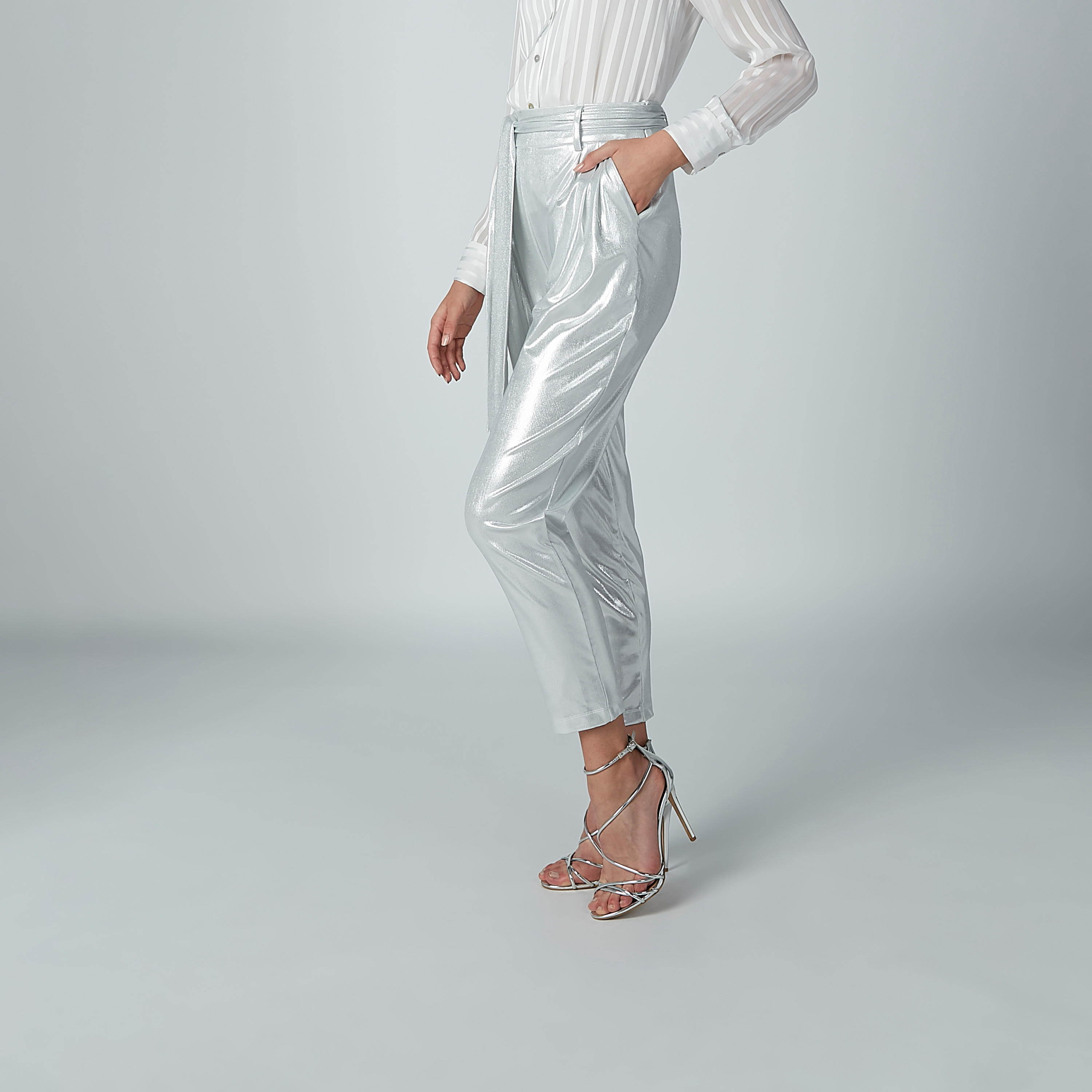 بنطال ميتاليك بأربطة وجيوب-women-clothing-bottoms-trousers-image-4