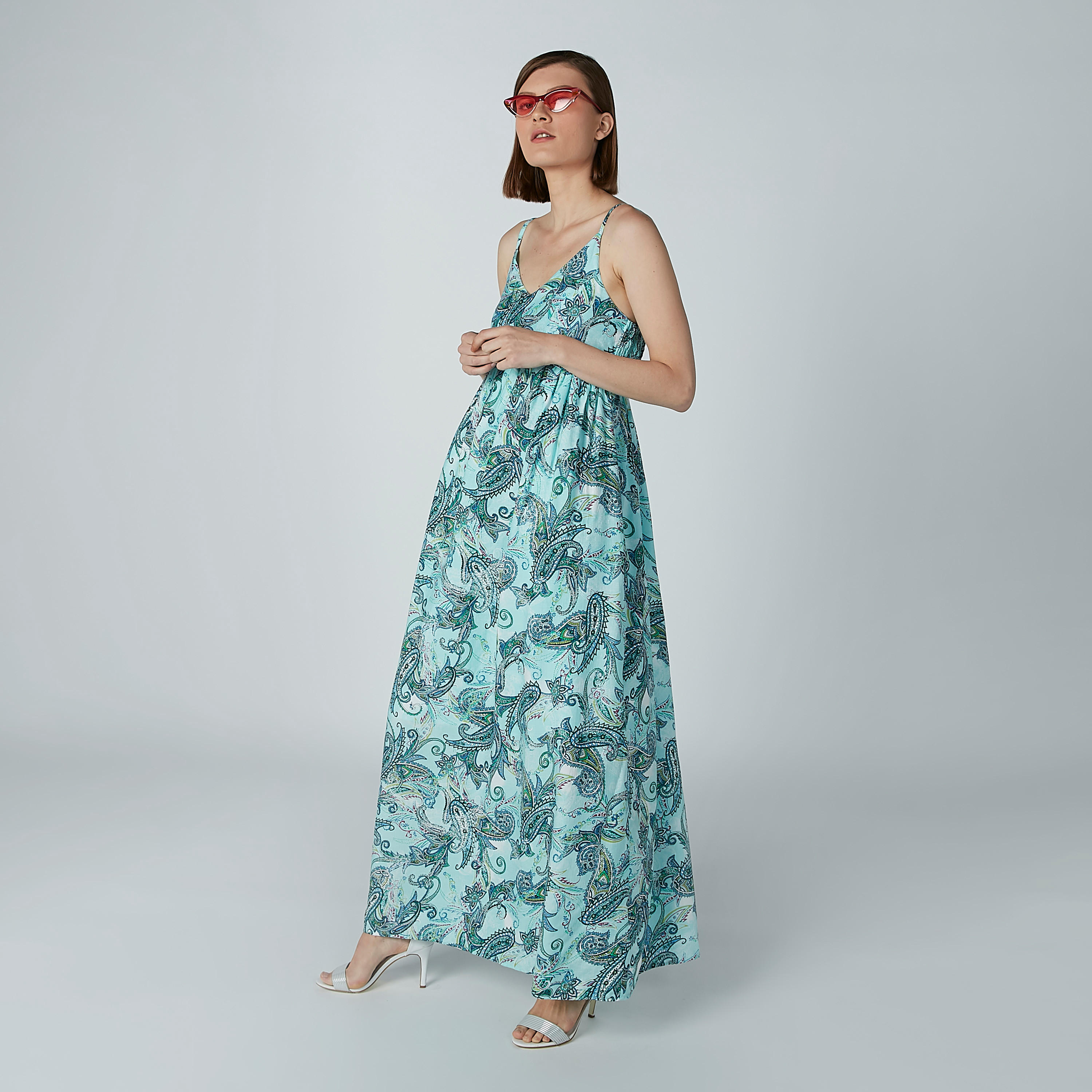 فستان إيه لاين طويل بحمّالات قابلة للتعديل وطبعات بيزلي-women-clothing-dresses-image-2
