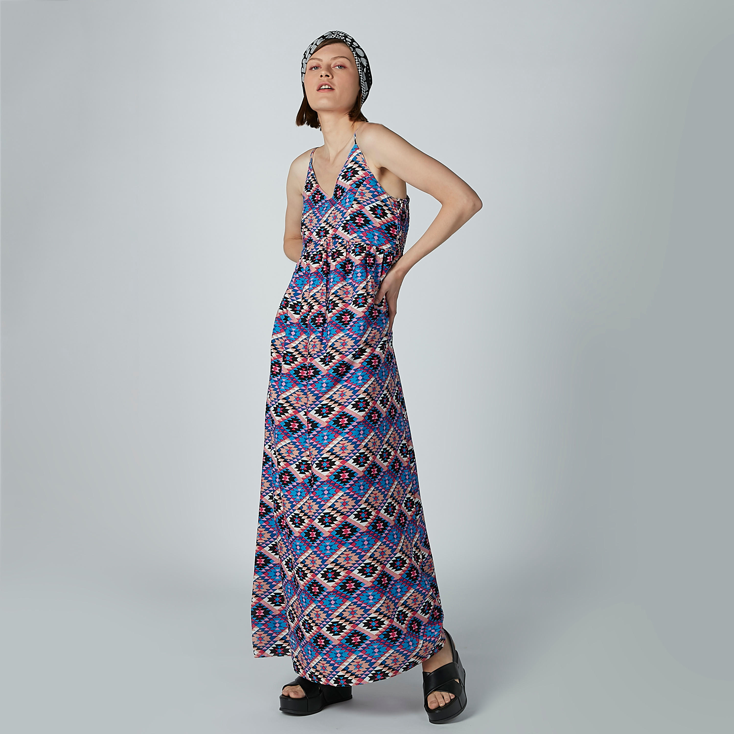 Printed A-Line Maxi Dress with Spaghetti Straps-women-clothing-dresses-image-1