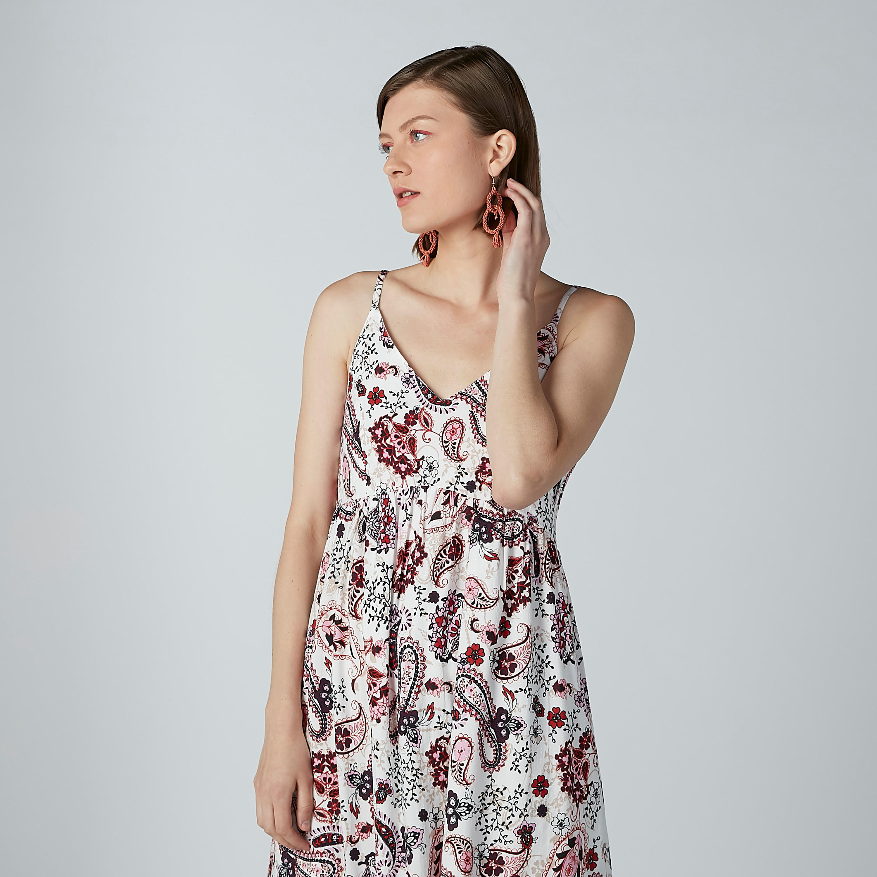 فستان إيه لاين طويل بحمّالات وطبعات بيزلي-women-clothing-dresses-image-1