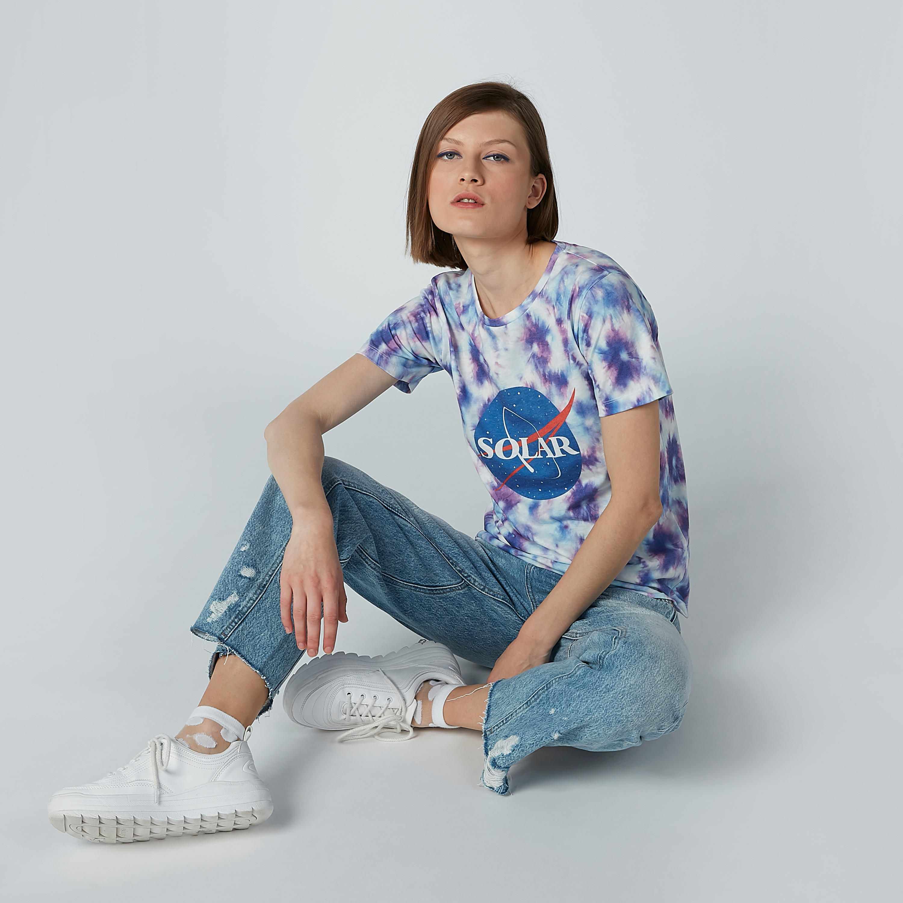 Printed T-shirt with Short Sleeves and Round Neck-women-clothing-tshirts-image-2