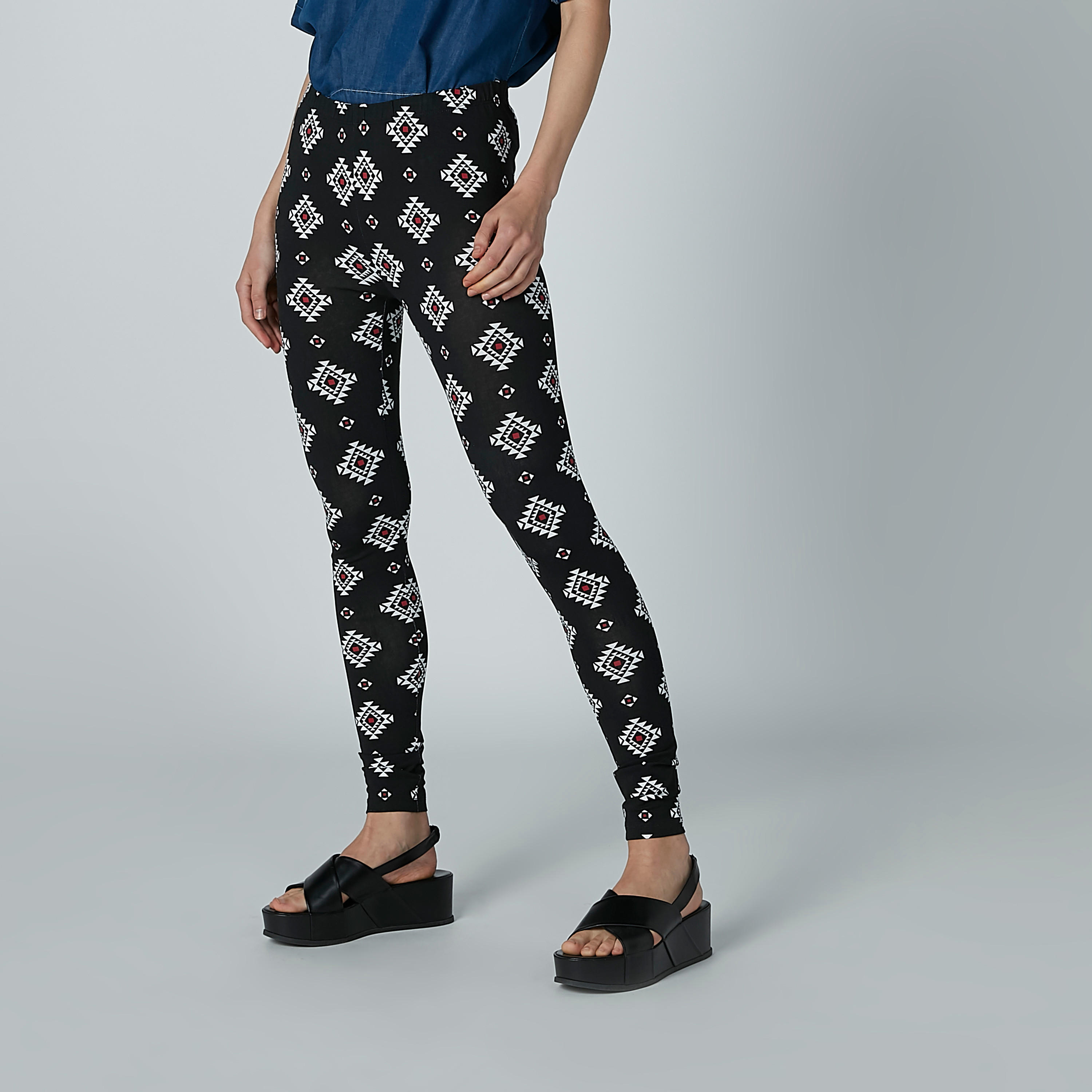 بنطال ليقنز طويل بخصر مطّاطي وطبعات-women-clothing-bottoms-leggings-image-3