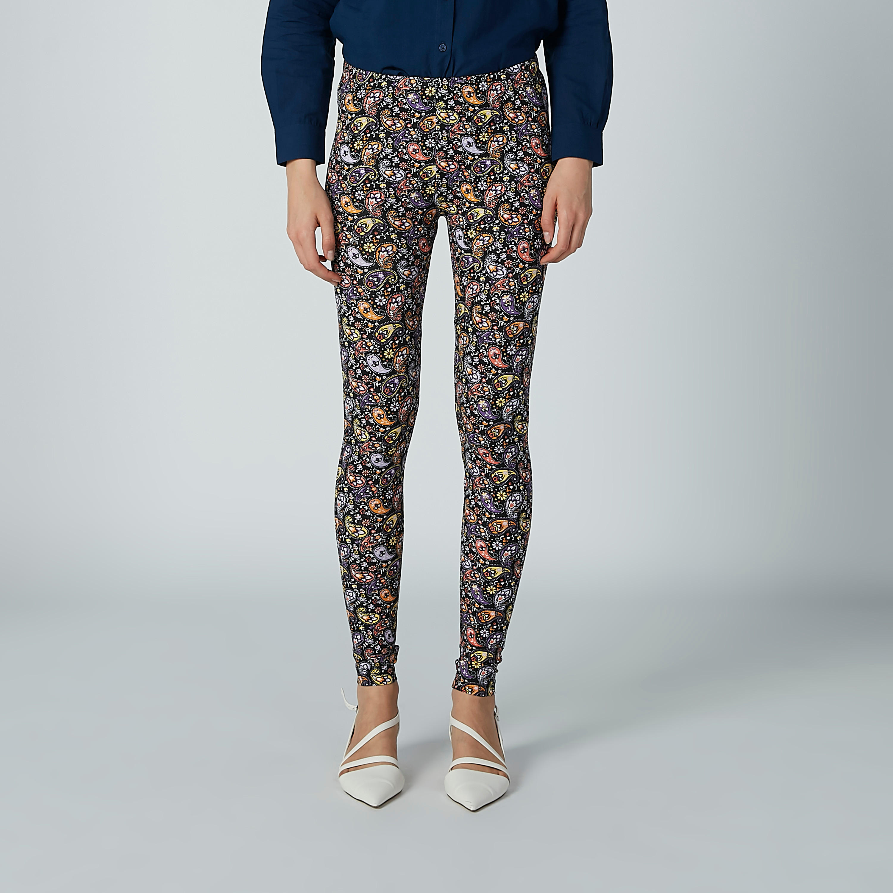 بنطال بقصّة ضيقة وخصر مطّاطي وطبعات-women-clothing-bottoms-leggings-image-3
