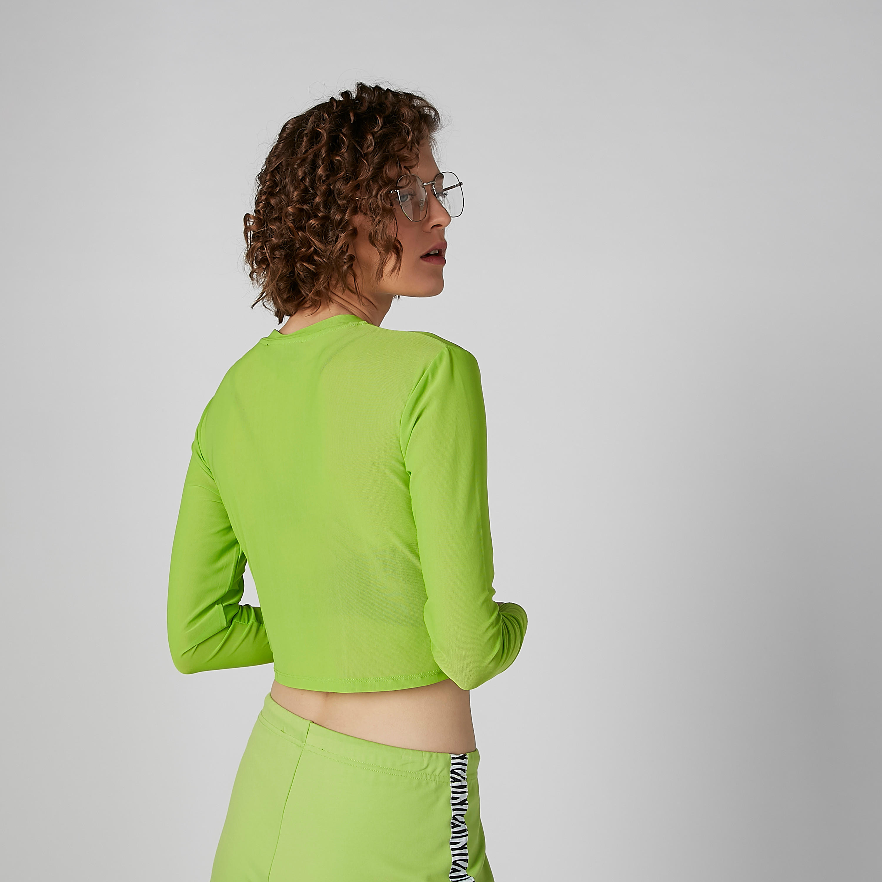 Solid Crop Top with Crew Neck and Long Sleeves-women-clothing-tshirts-image-5