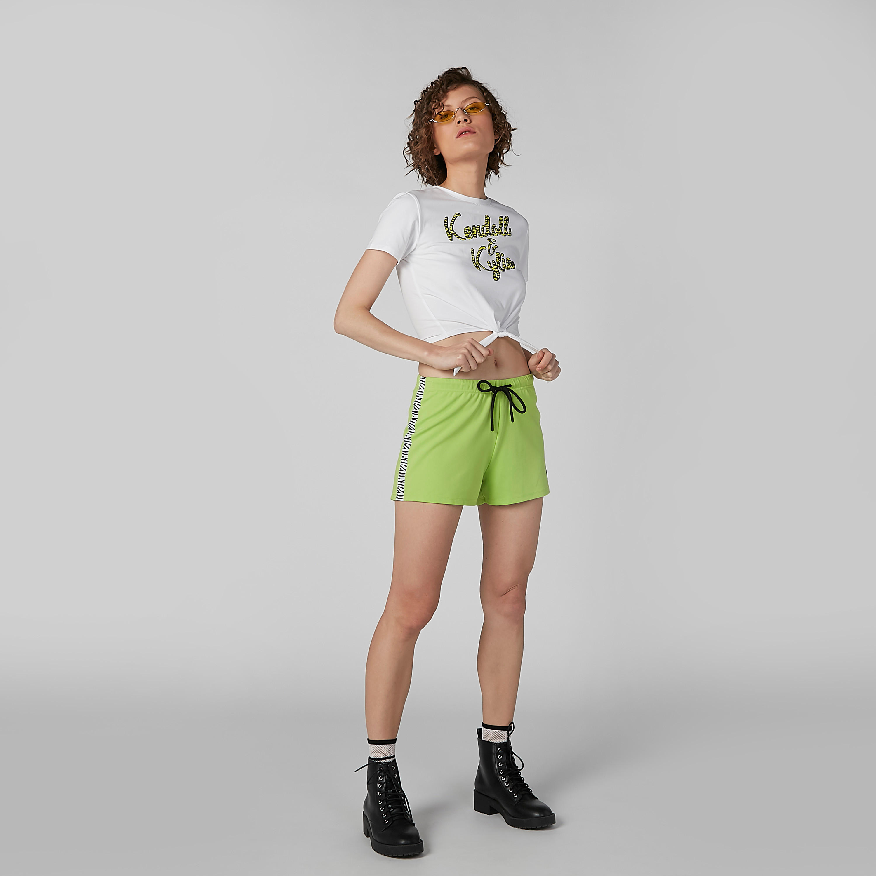 Printed Crew Neck T-shirt with Short Sleeves-women-clothing-tshirts-image-1