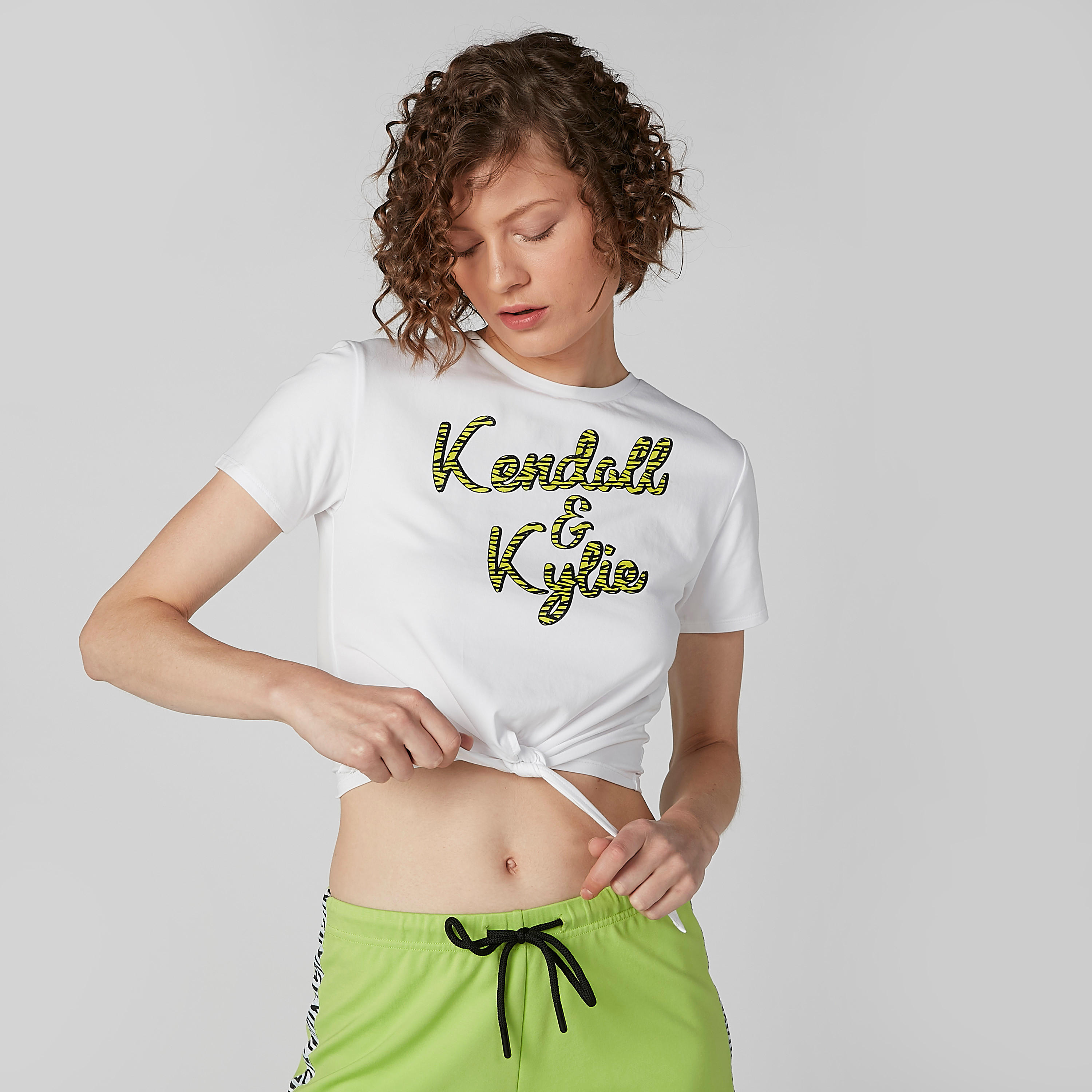Printed Crew Neck T-shirt with Short Sleeves-women-clothing-tshirts-image-2