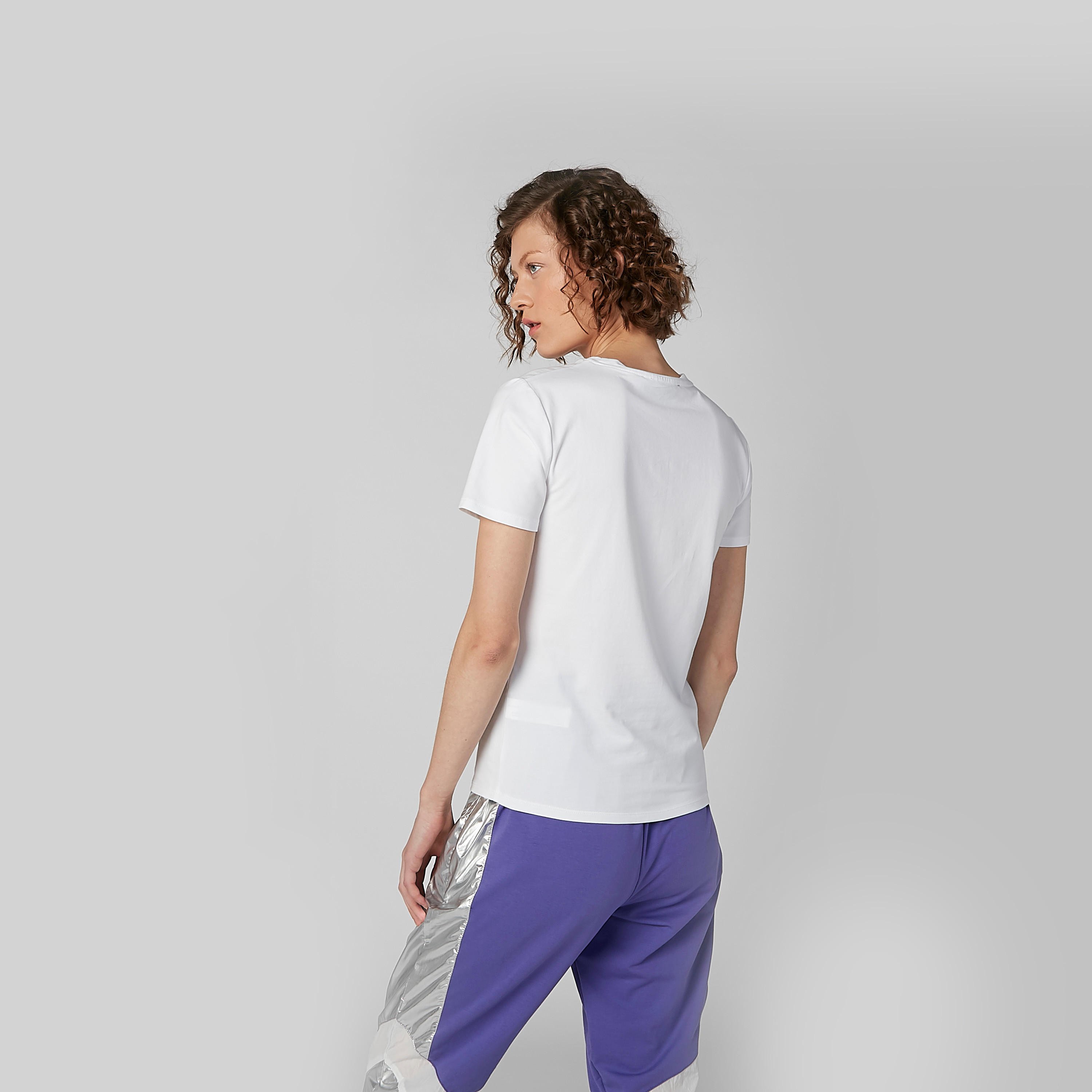 Graphic Printed Crew Neck T-shirt with Short Sleeves-women-clothing-tshirts-image-4