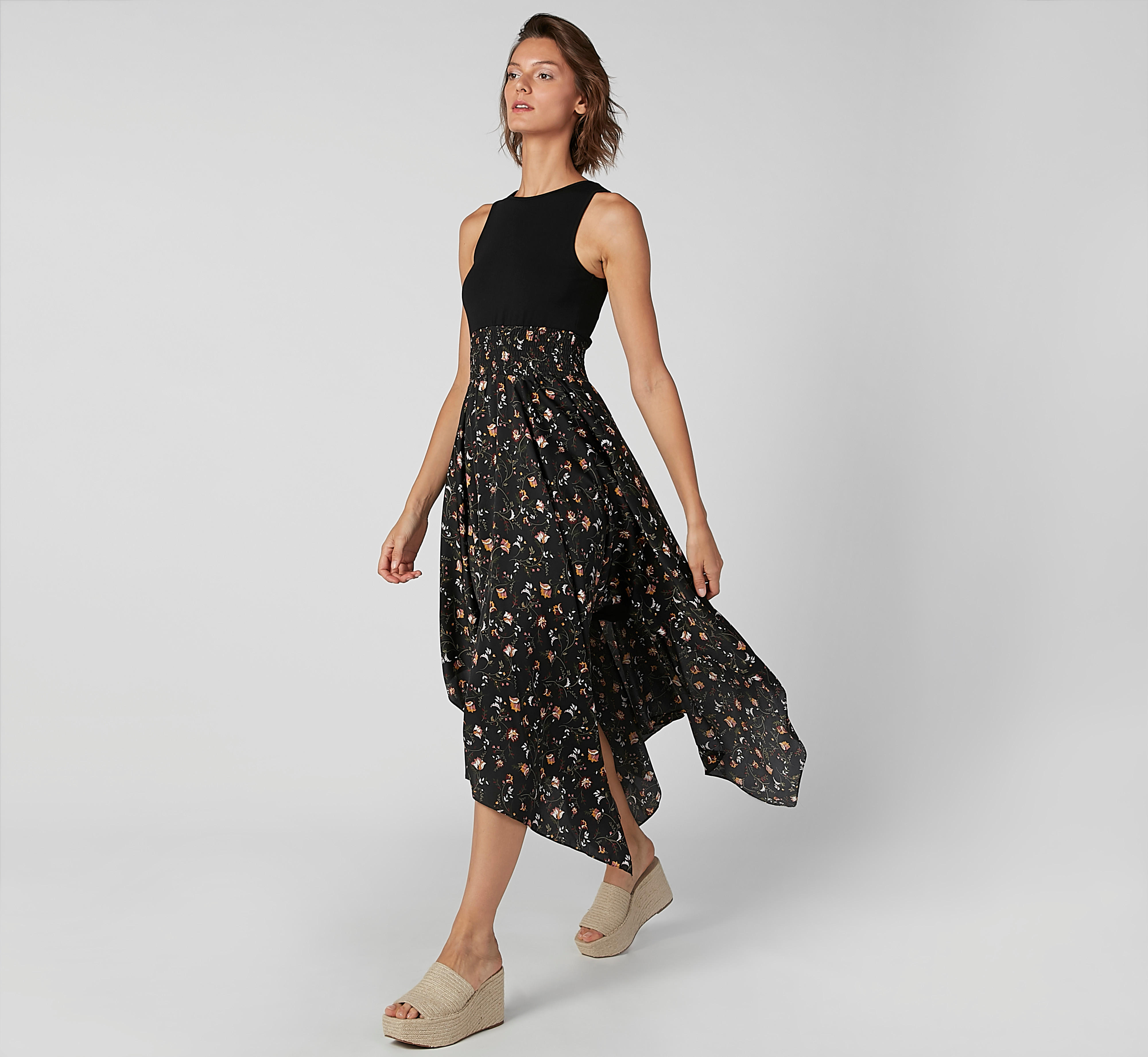 فستان دون أكمام بحوّاف غير مستوية وطبعات زهرية-women-clothing-dresses-image-7
