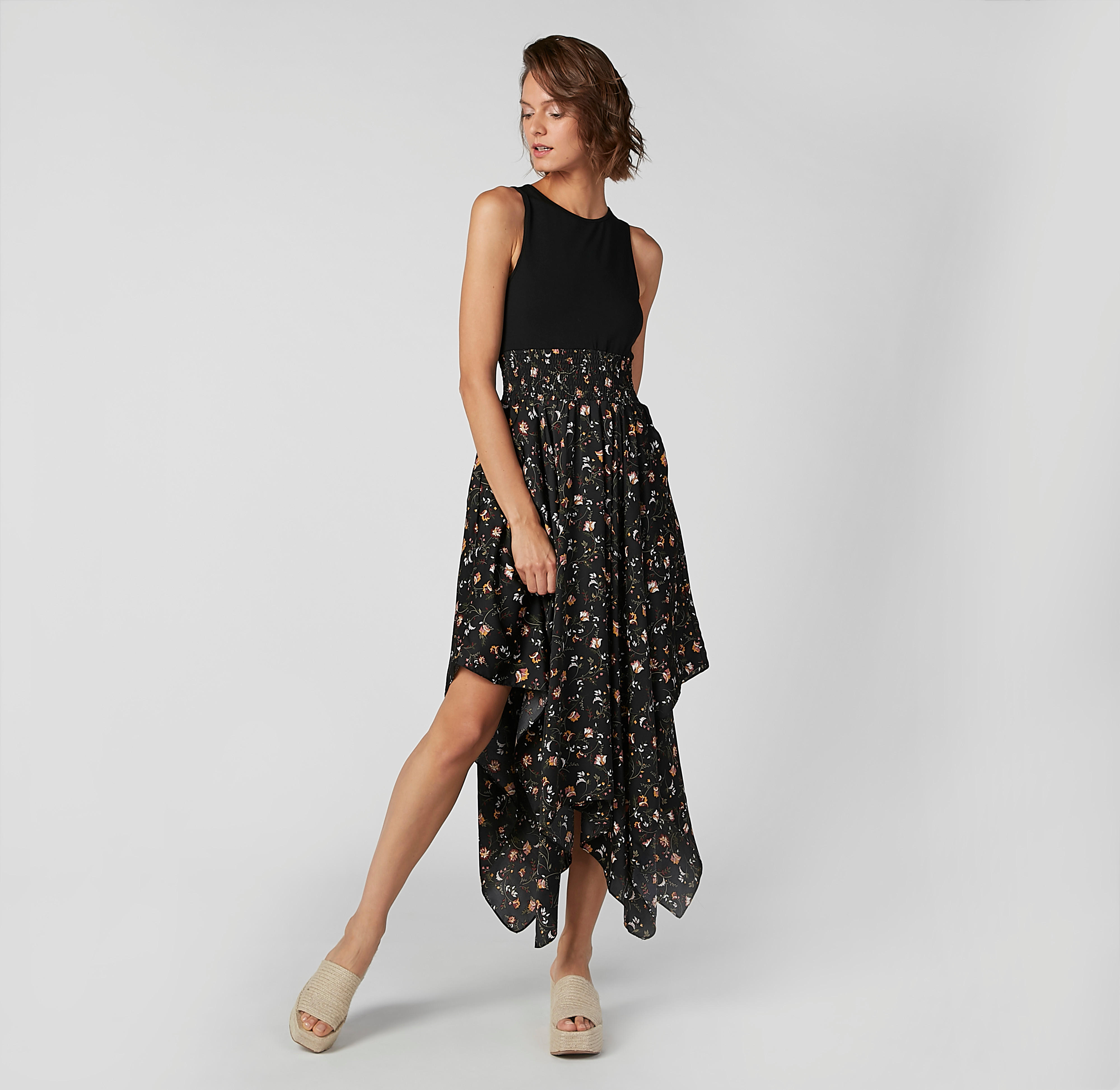 فستان دون أكمام بحوّاف غير مستوية وطبعات زهرية-women-clothing-dresses-image-5