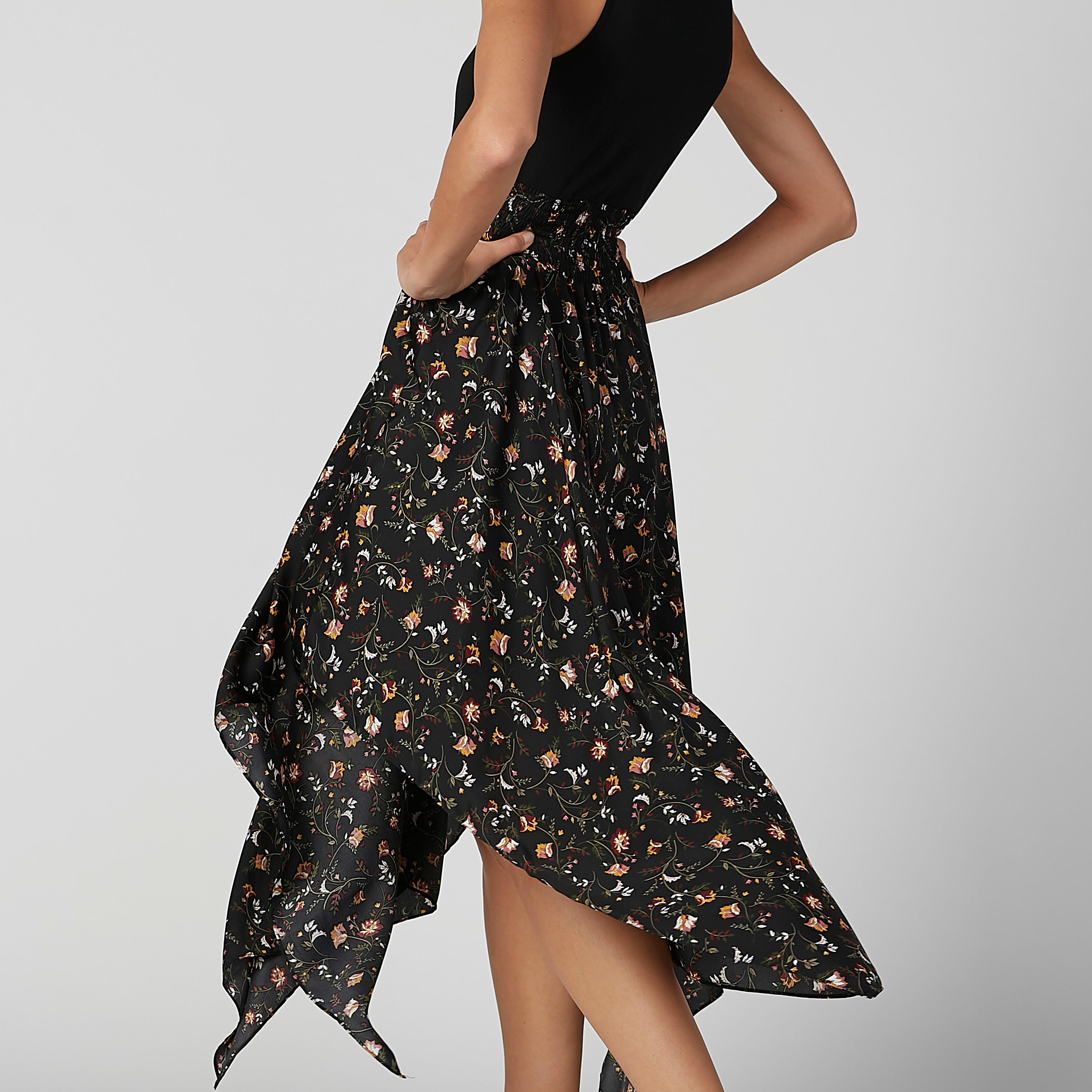 فستان دون أكمام بحوّاف غير مستوية وطبعات زهرية-women-clothing-dresses-image-4