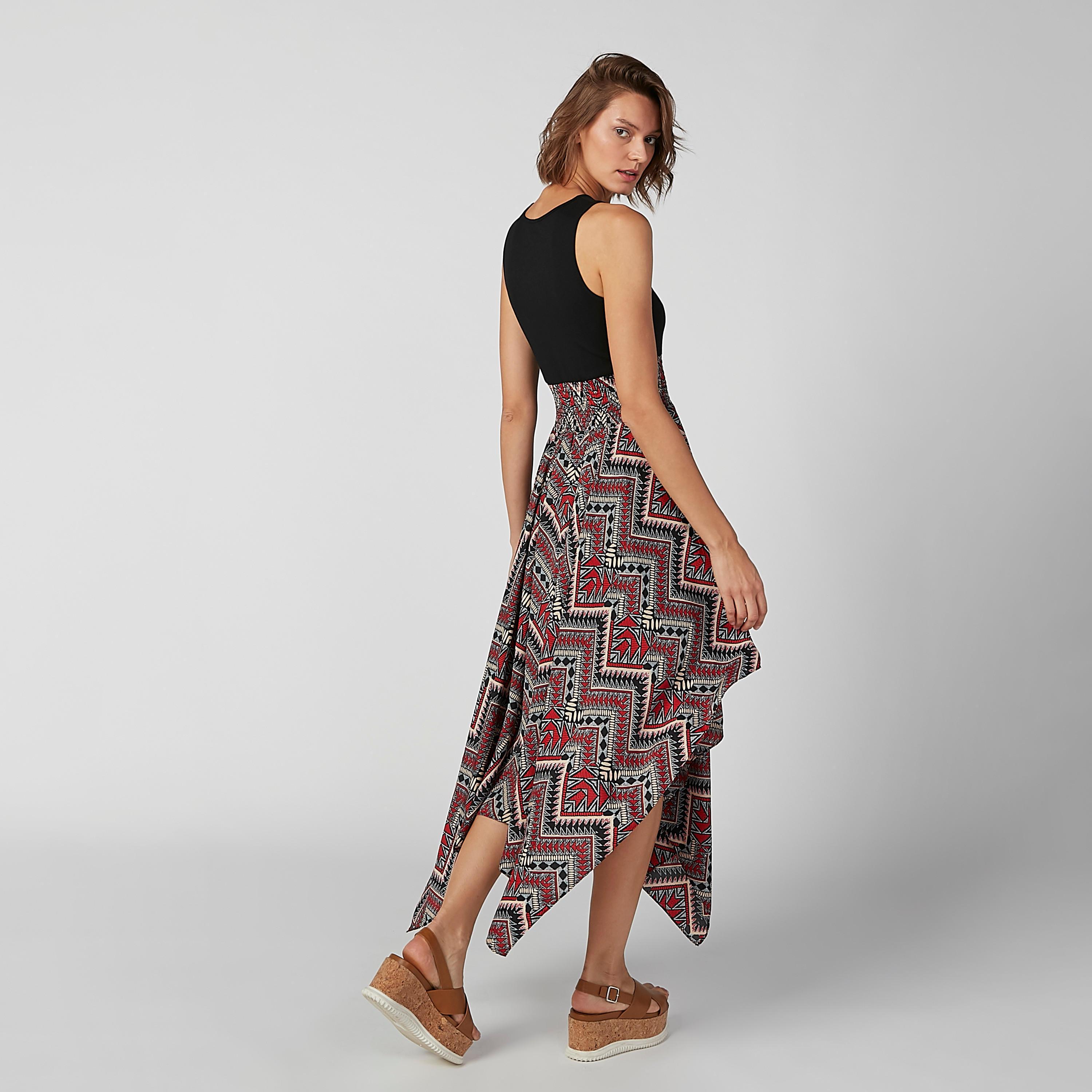 Printed Sleeveless Dress with Asymmetric Hem-women-clothing-dresses-image-2