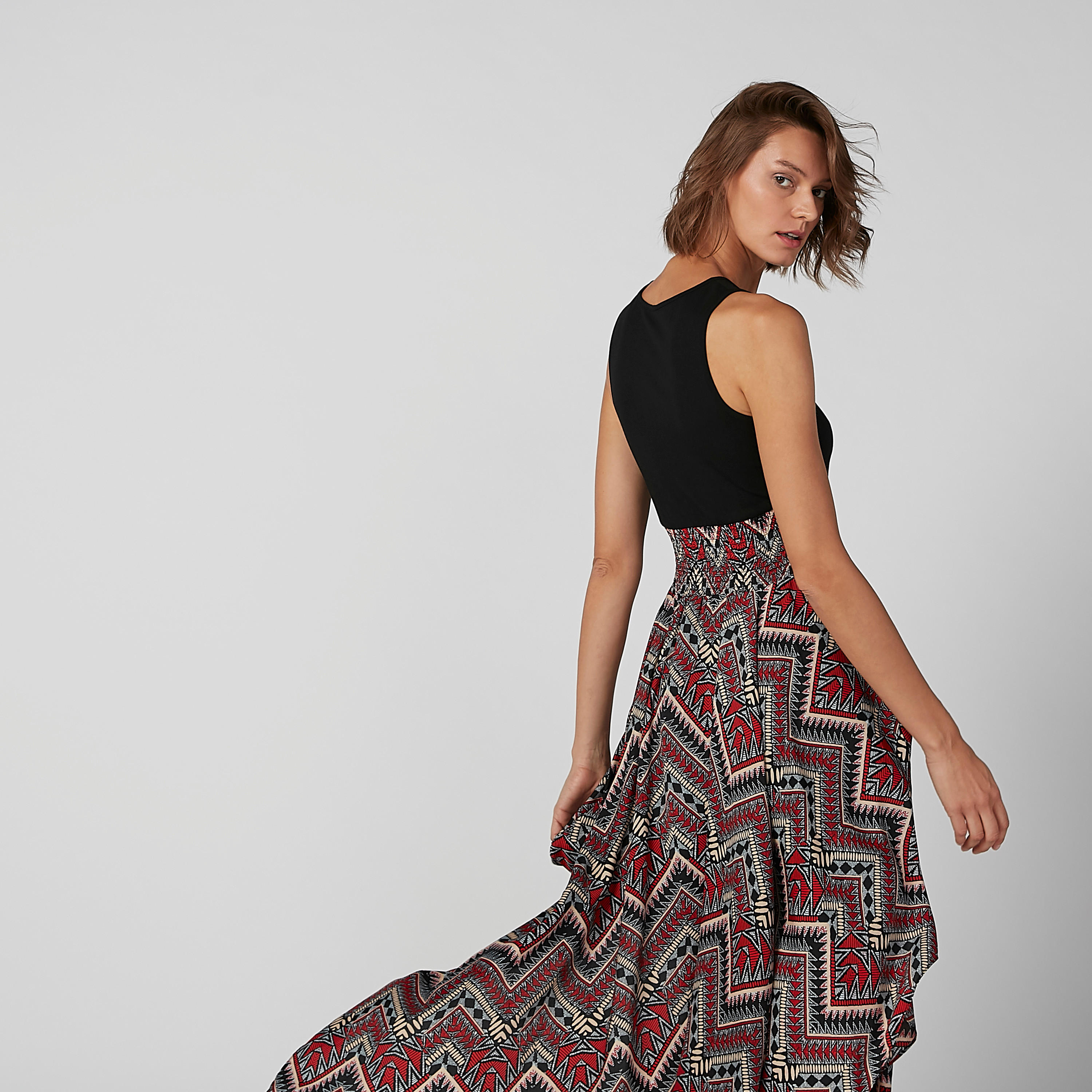 Printed Sleeveless Dress with Asymmetric Hem-women-clothing-dresses-image-5