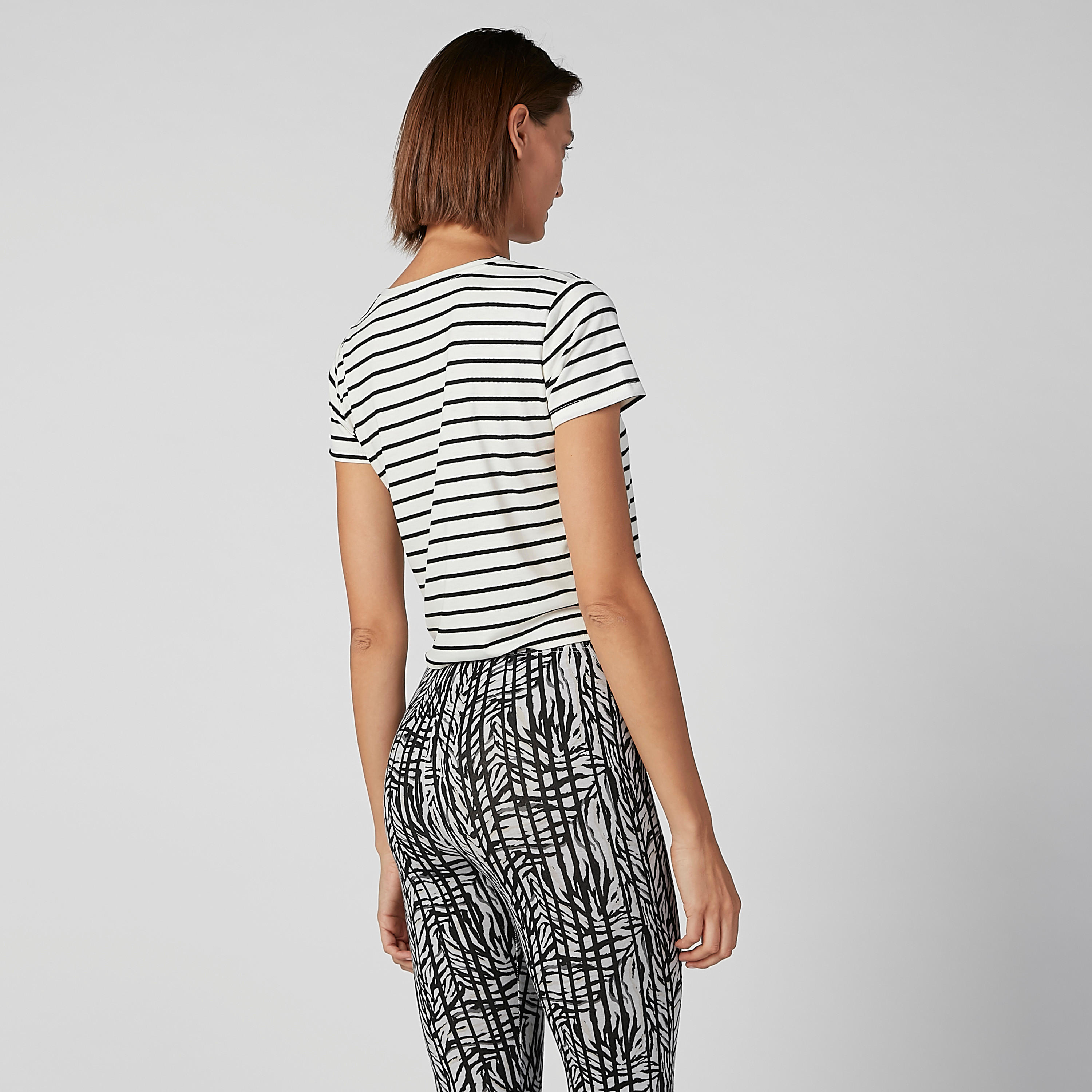 تيشيرت قصير مقلم بأكمام قصيرة وأربطة-women-clothing-tshirts-image-3