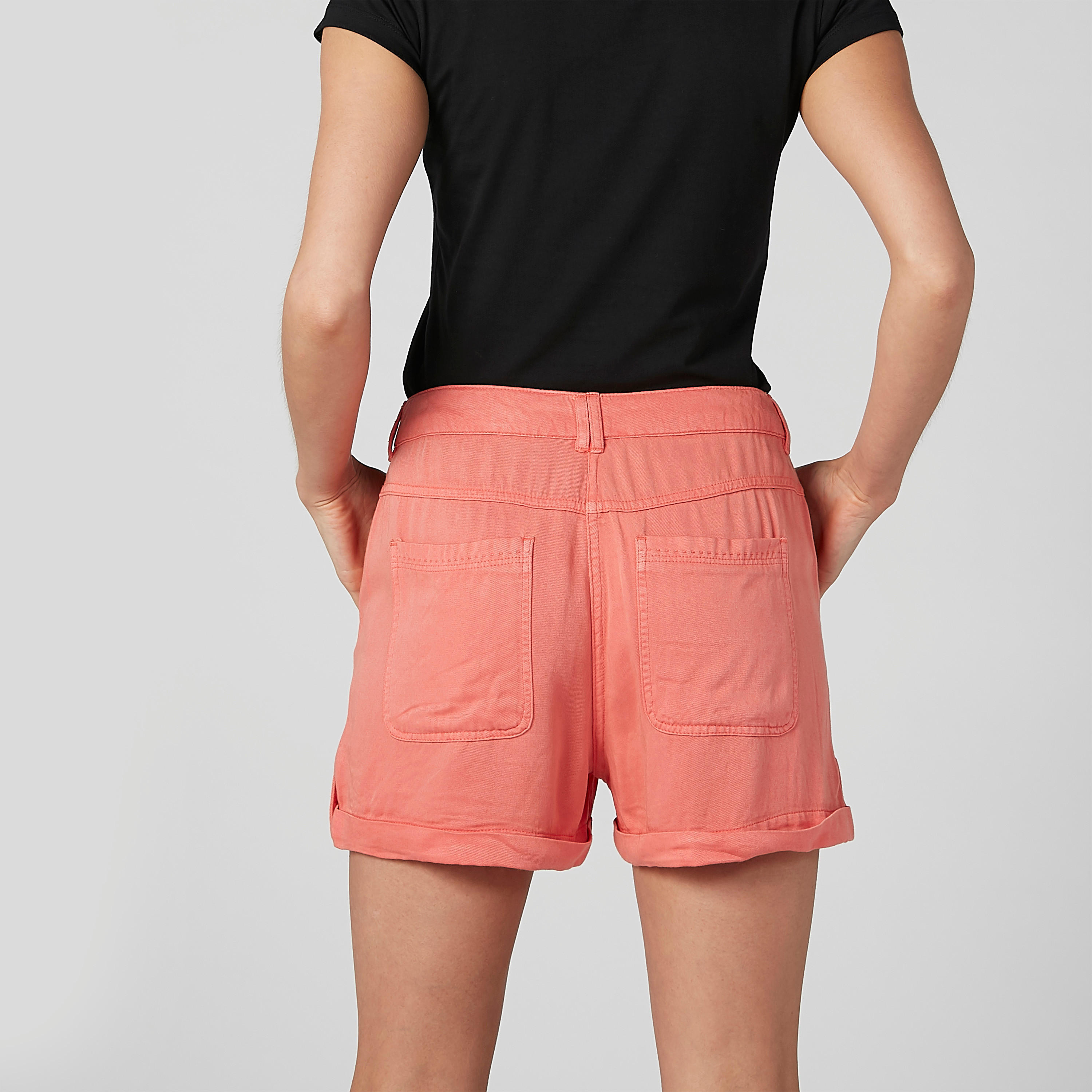 Plain Shorts with Pocket Detail and Drawstring-women-clothing-bottoms-shorts-image-4