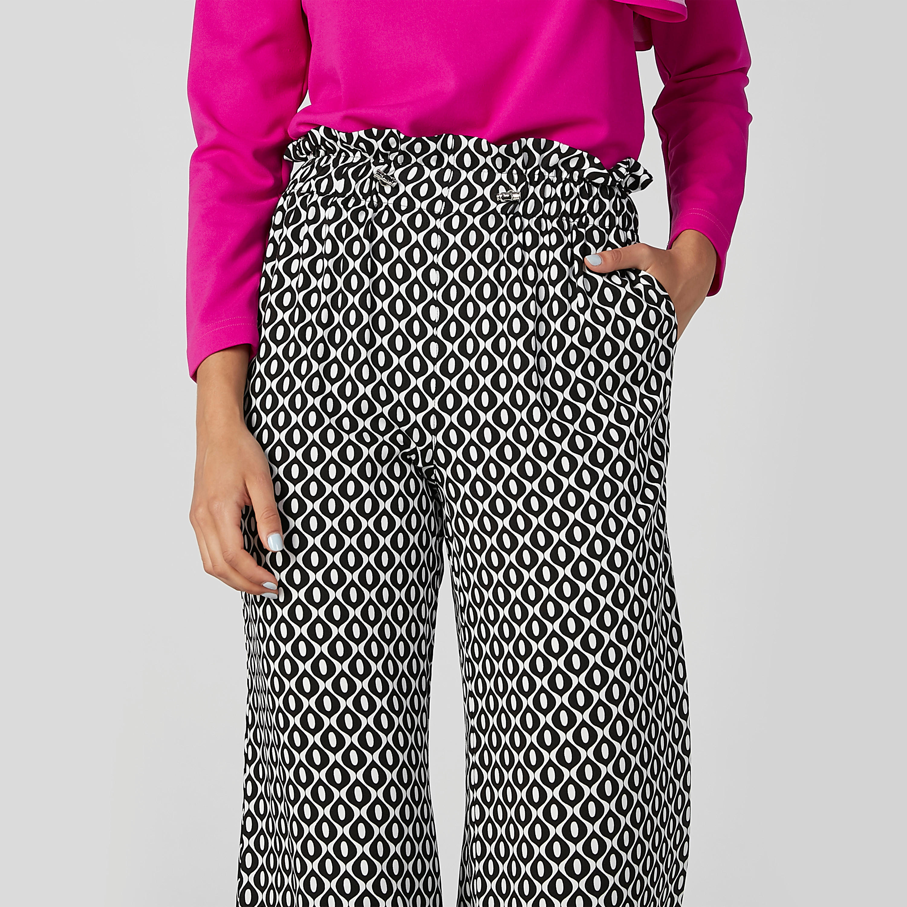 بنطال بالازو طويل بخصر كشكش وطبعات-women-clothing-bottoms-trousers-image-4