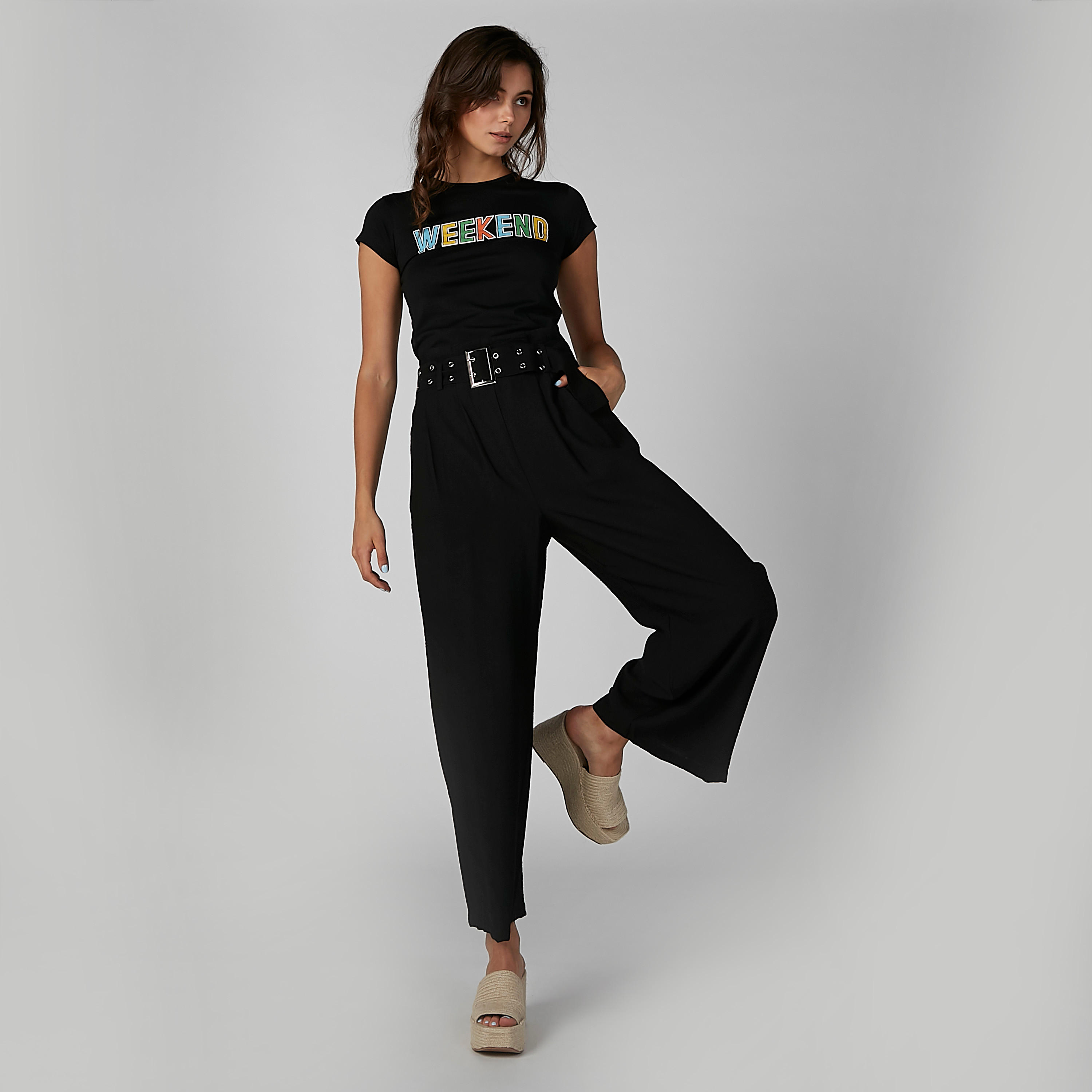 بنطال بالازو سادة بجيوب وحلقات للحزام-women-clothing-bottoms-trousers-image-5