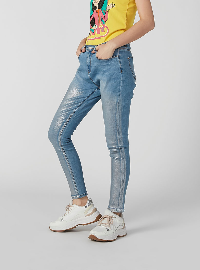 بنطال جينز بارز الملمس طويل بجيوب وحلقات للحزام-women-clothing-bottoms-jeans-image-4