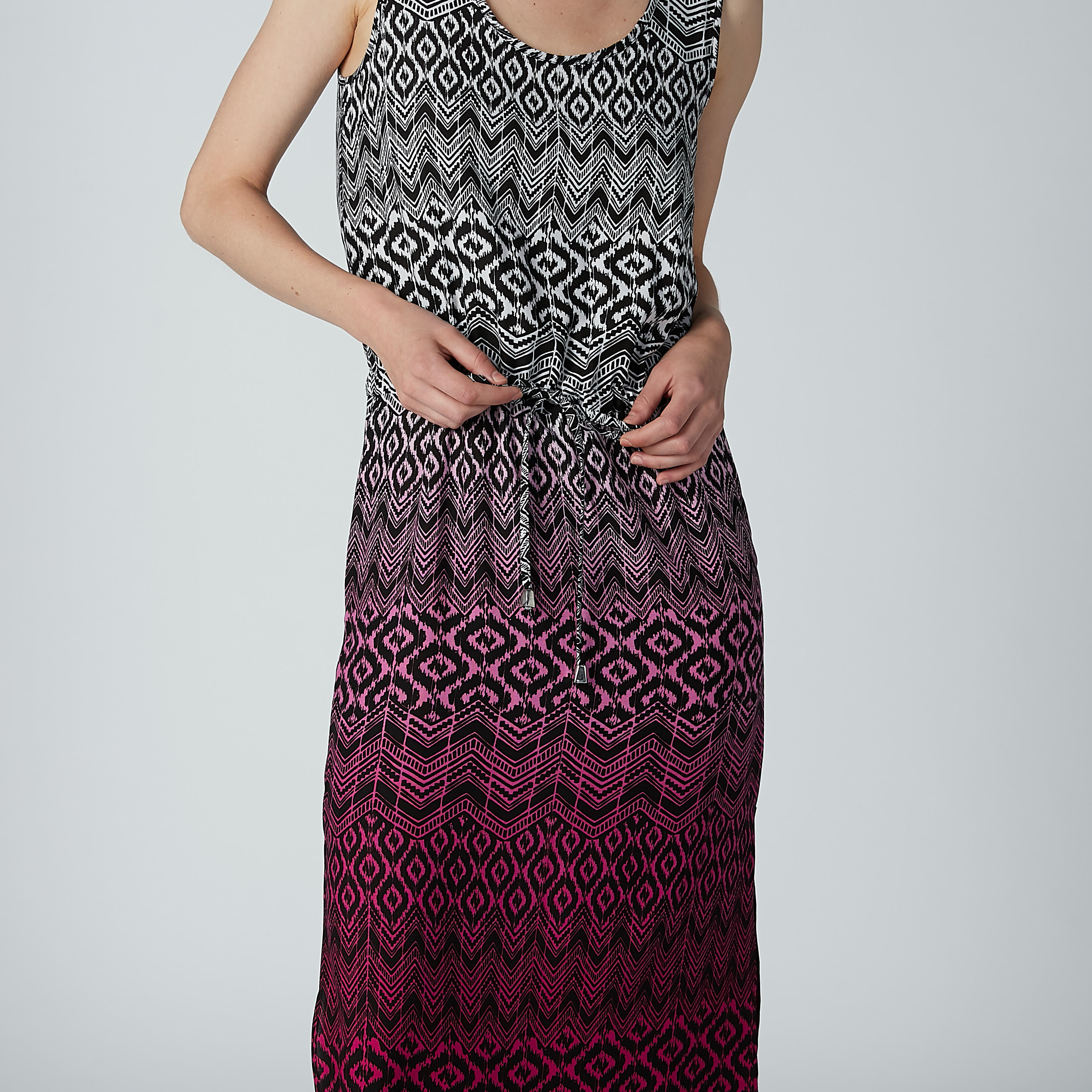 Printed A-line Dress with Side Slit and Tie Ups-women-clothing-dresses-image-3
