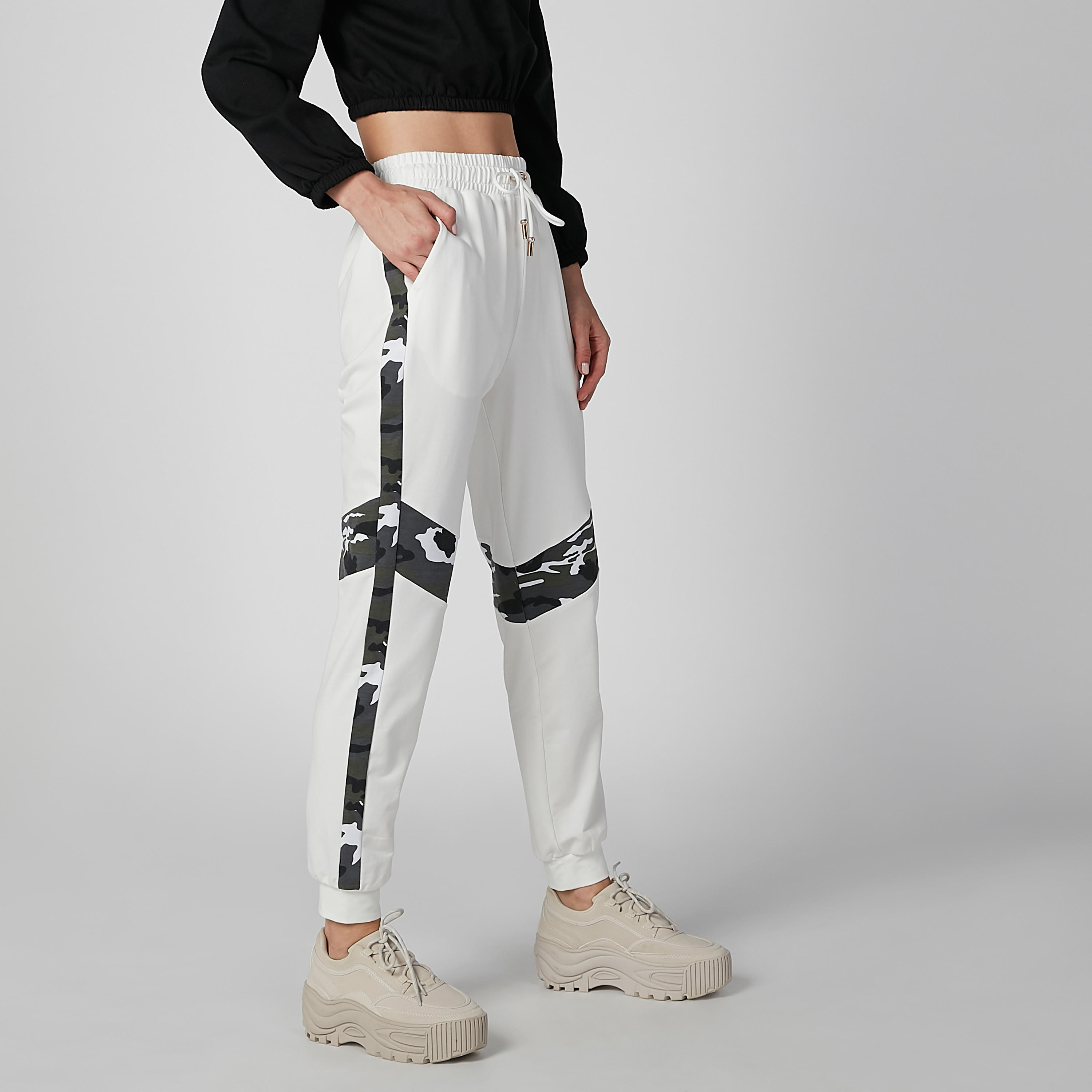 Full Length Printed Jog Pants with Pocket Detail and Drawstring-women-clothing-bottoms-joggers-image-1