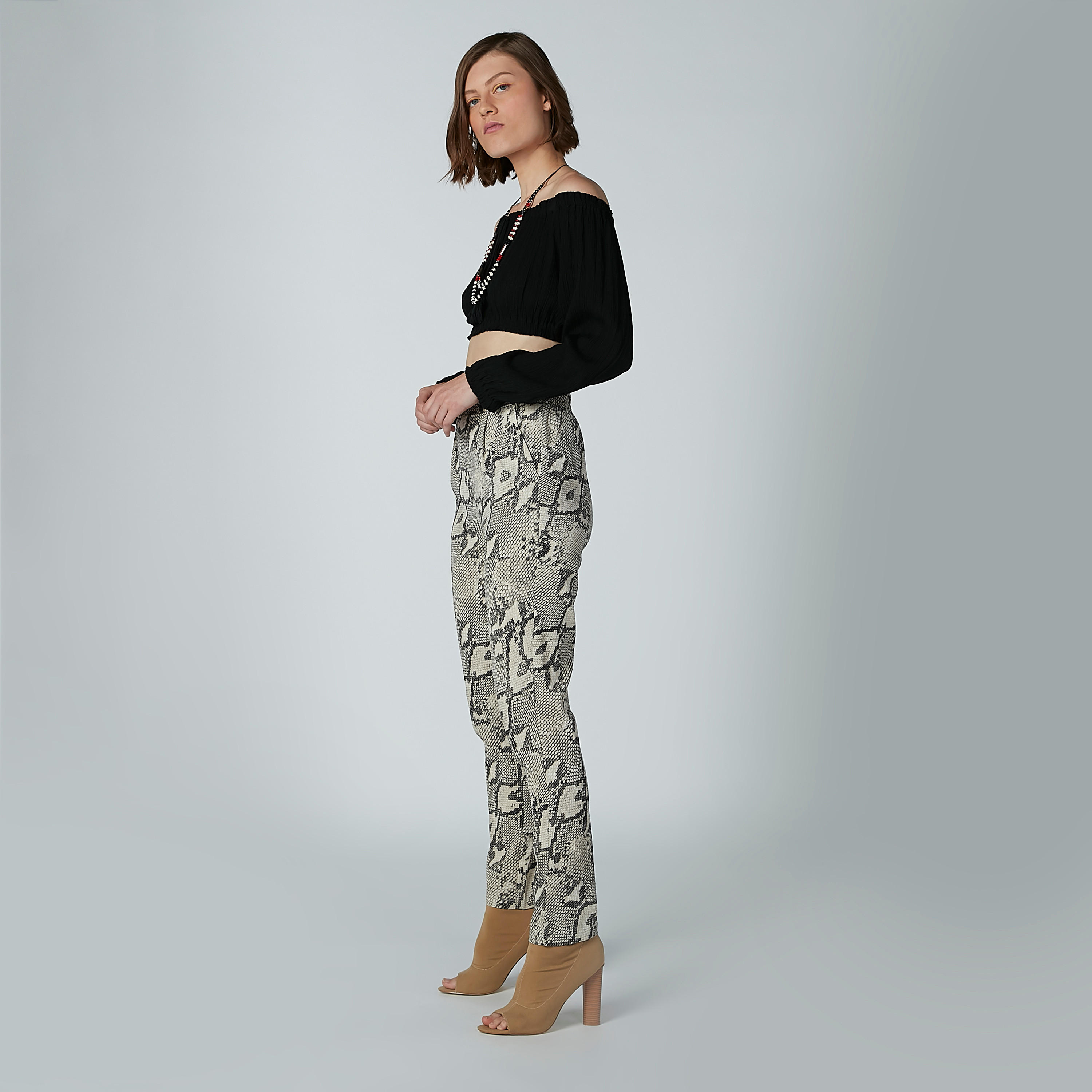 Animal Printed Trousers with Flexi Waist-women-clothing-bottoms-trousers-image-2