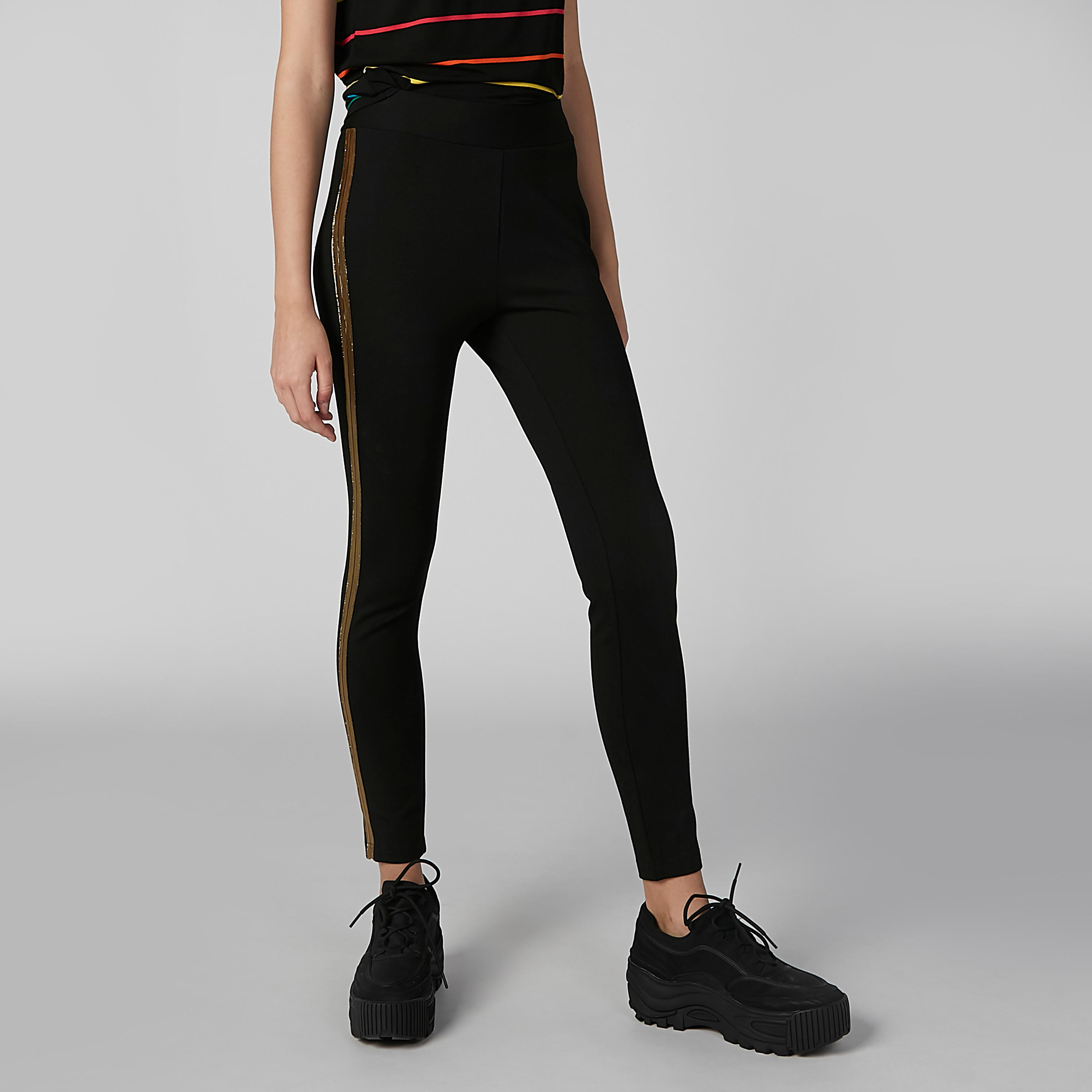 بنطال بخصر مطّاطي وشريطة جانبية-women-clothing-bottoms-trousers-image-3