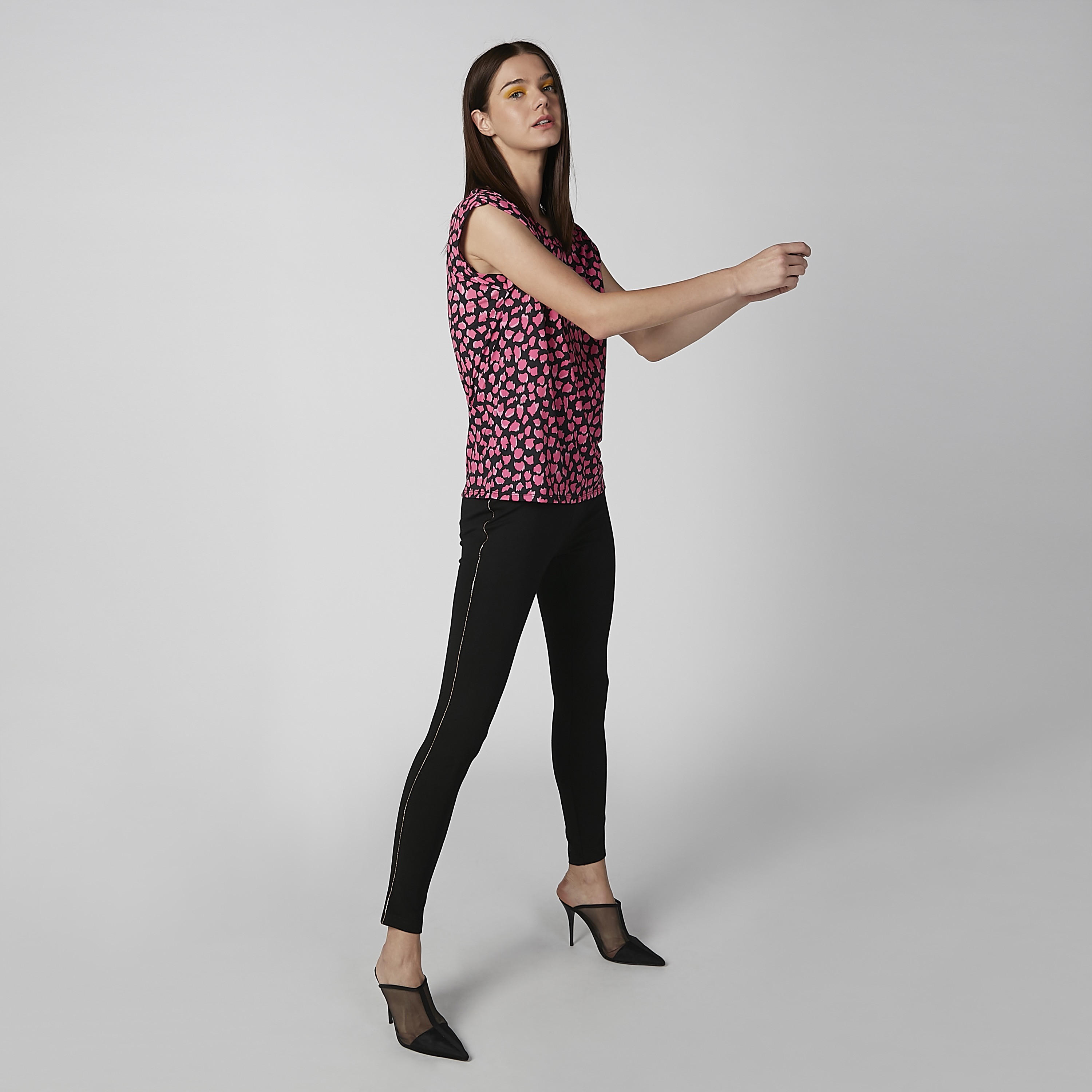 بنطال سادة بخصر مرتفع وشريطة-women-clothing-bottoms-leggings-image-2