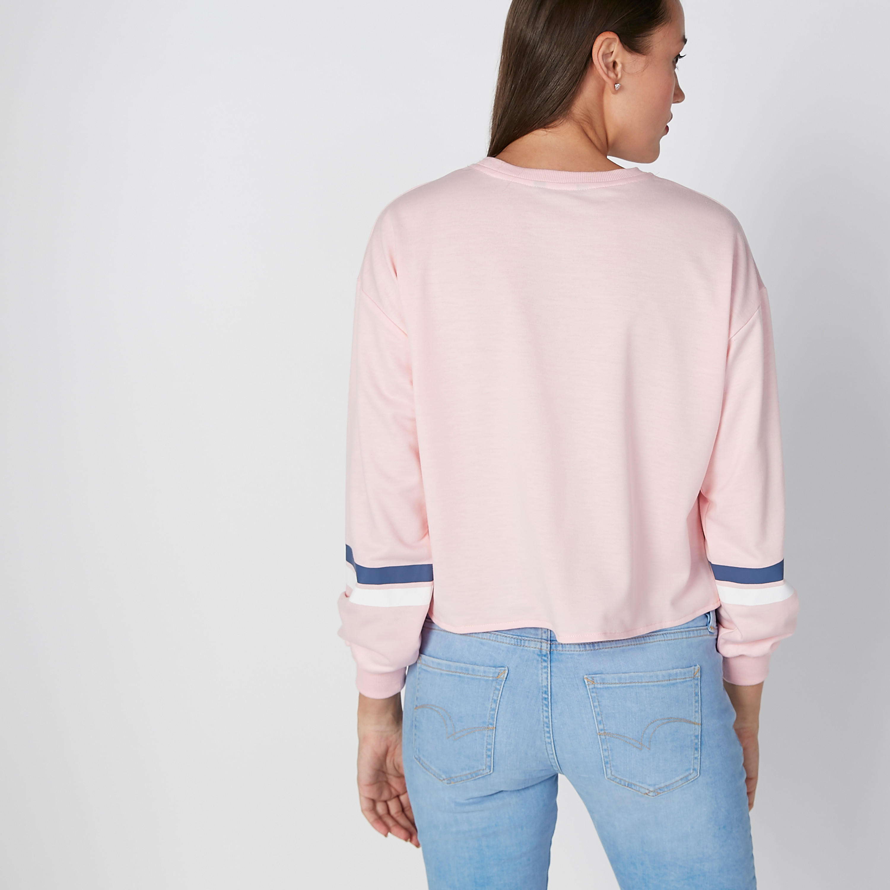 Printed Sweatshirt with Round Neck and Drop Shoulder Sleeves-women-winterwear-hoodiesandsweatshirts-sweatshirts-image-2