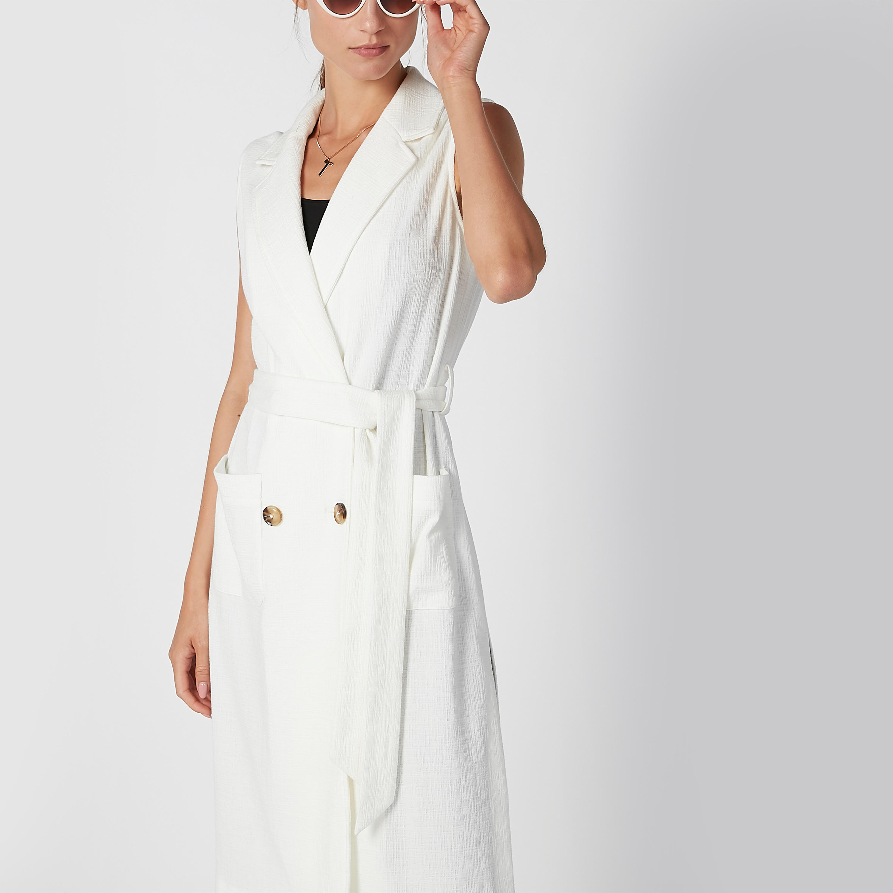 معطف طويل سادة بأربطة-women-clothing-coatsandjackets-coats-image-4