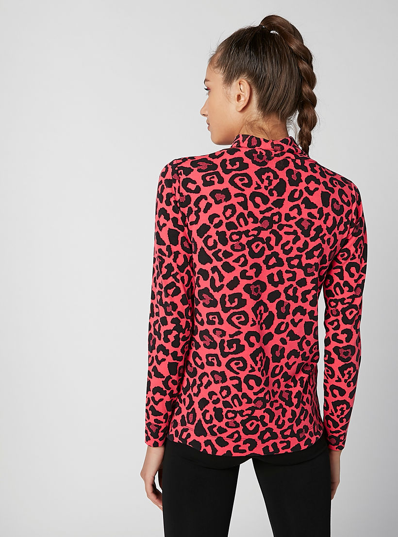 Printed Top with High Neck and Long Sleeves-women-clothing-shirtsandblouses-blouses-image-4