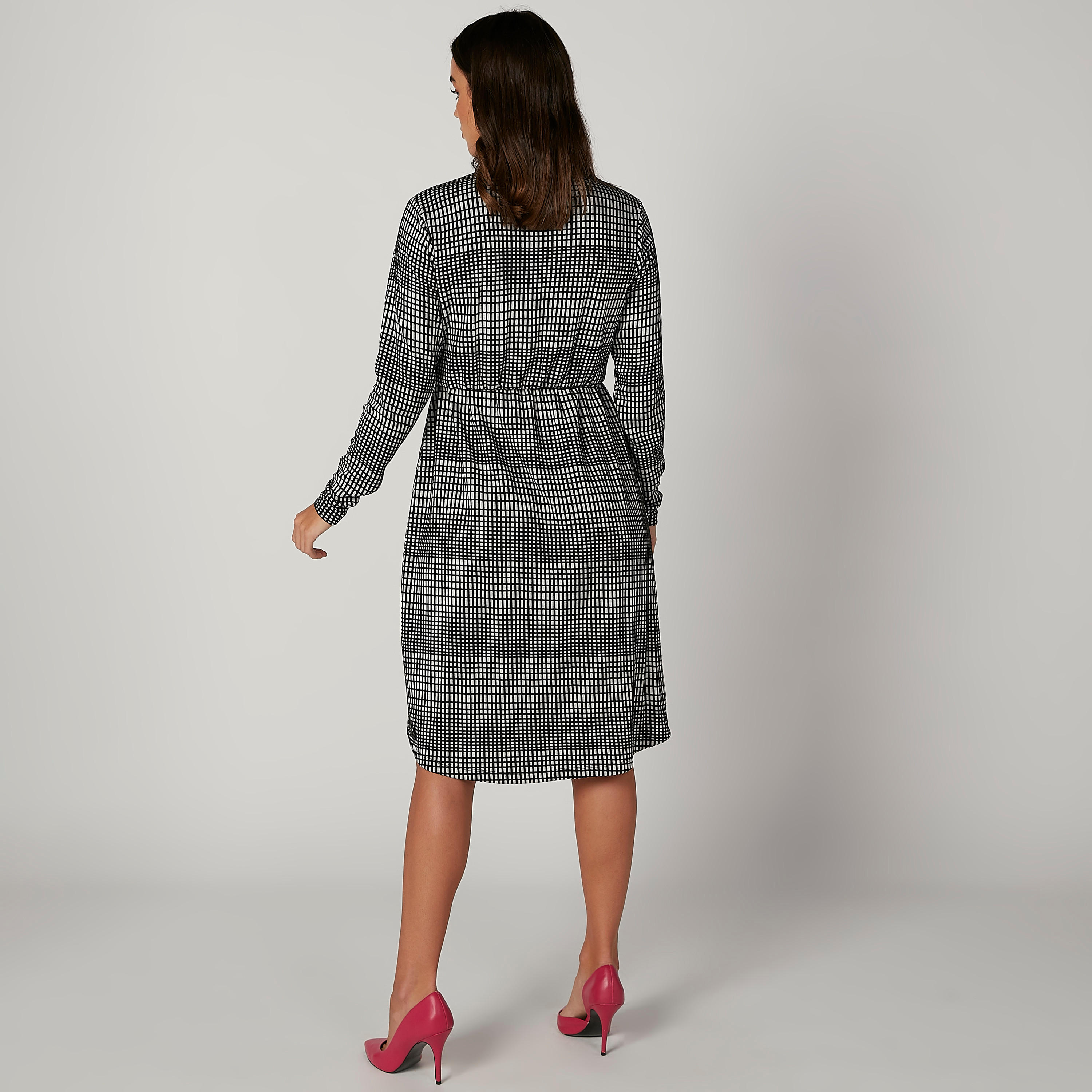 فستان ميدي إيه لاين بأكمام طويلة وطبعات-women-clothing-dresses-image-2