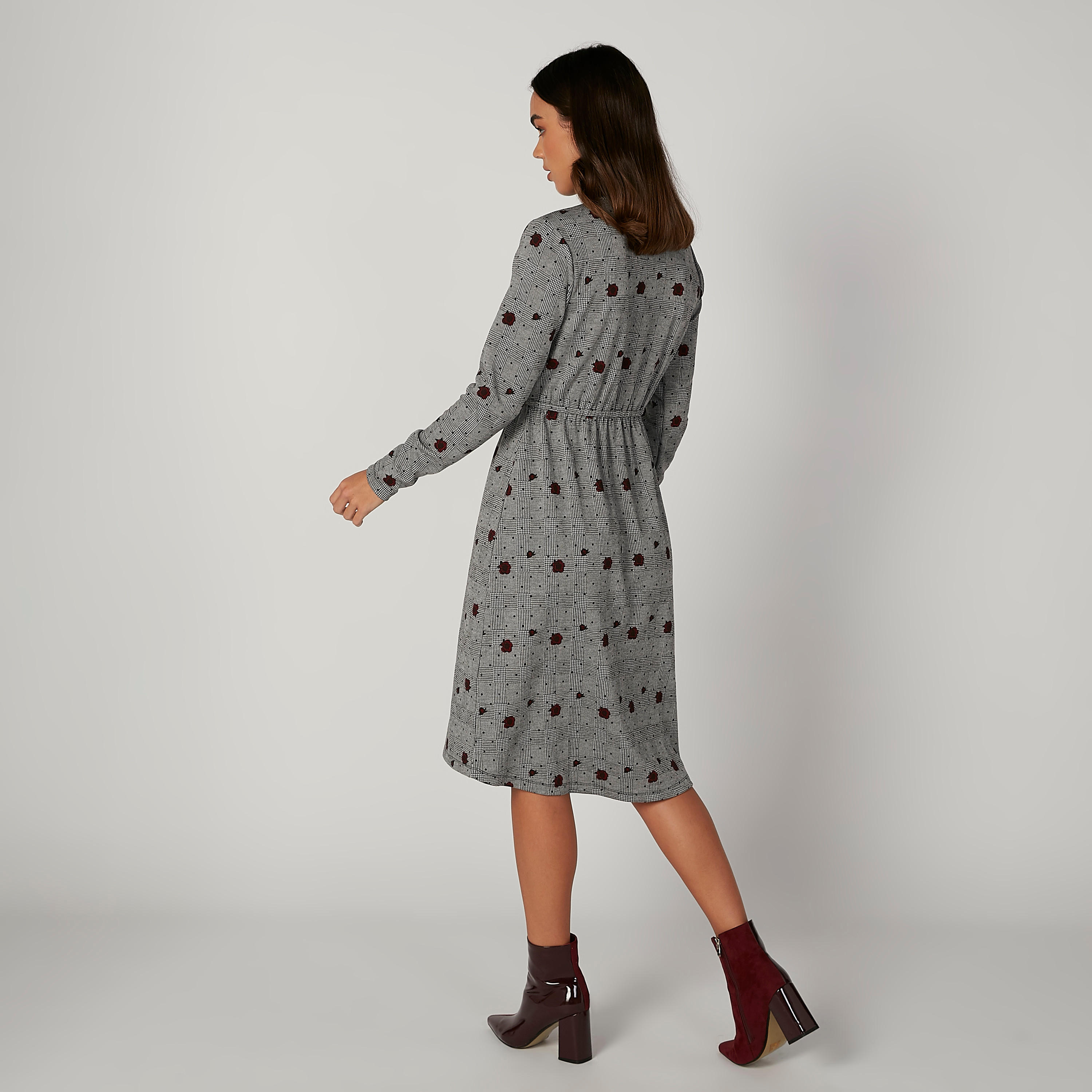 فستان ميدي إيه لاين بأكمام طويلة وطبعات-women-clothing-dresses-image-2