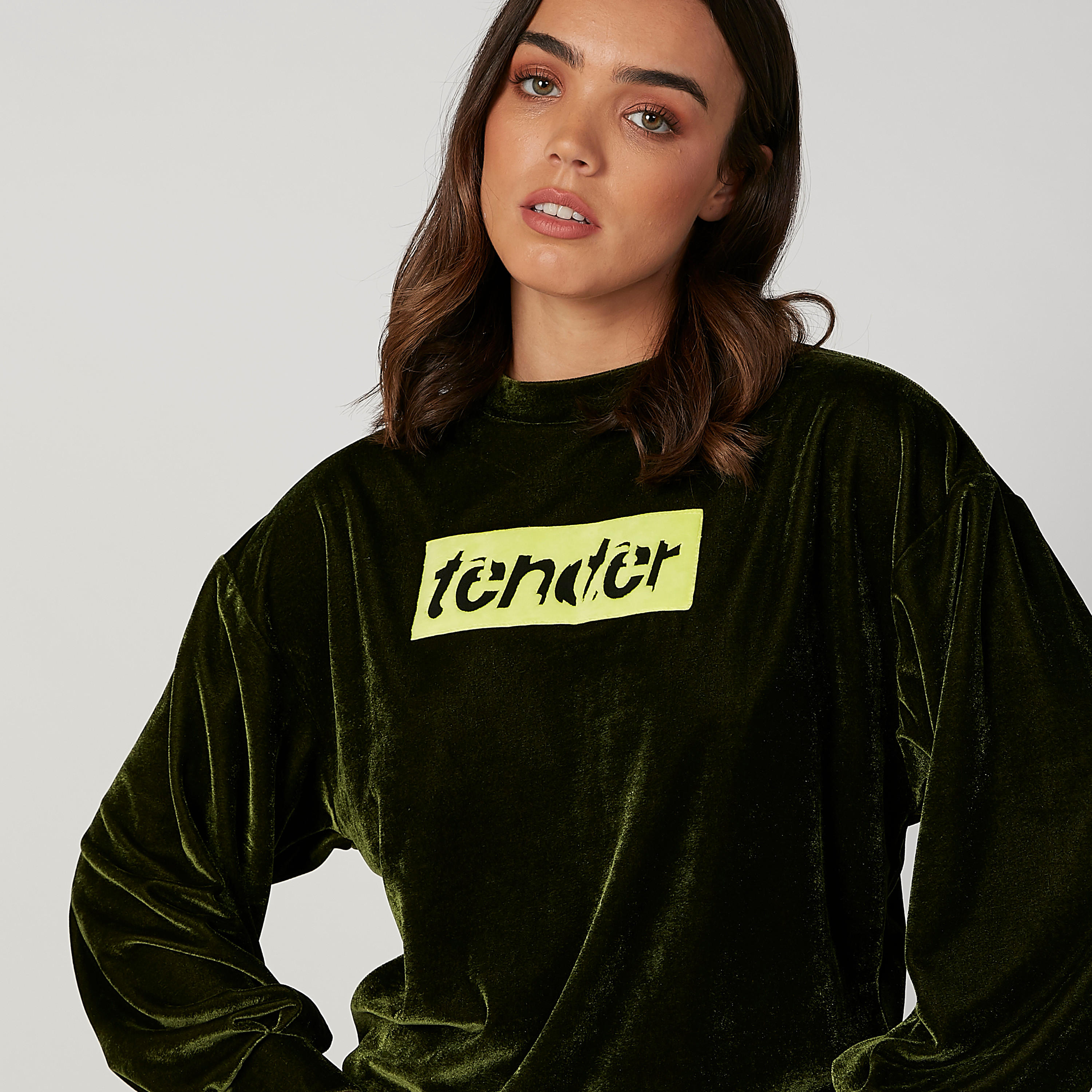 سويت شيرت بارز الملمس بياقة مستديرة وأكمام طويلة-women-winterwear-hoodiesandsweatshirts-sweatshirts-image-4