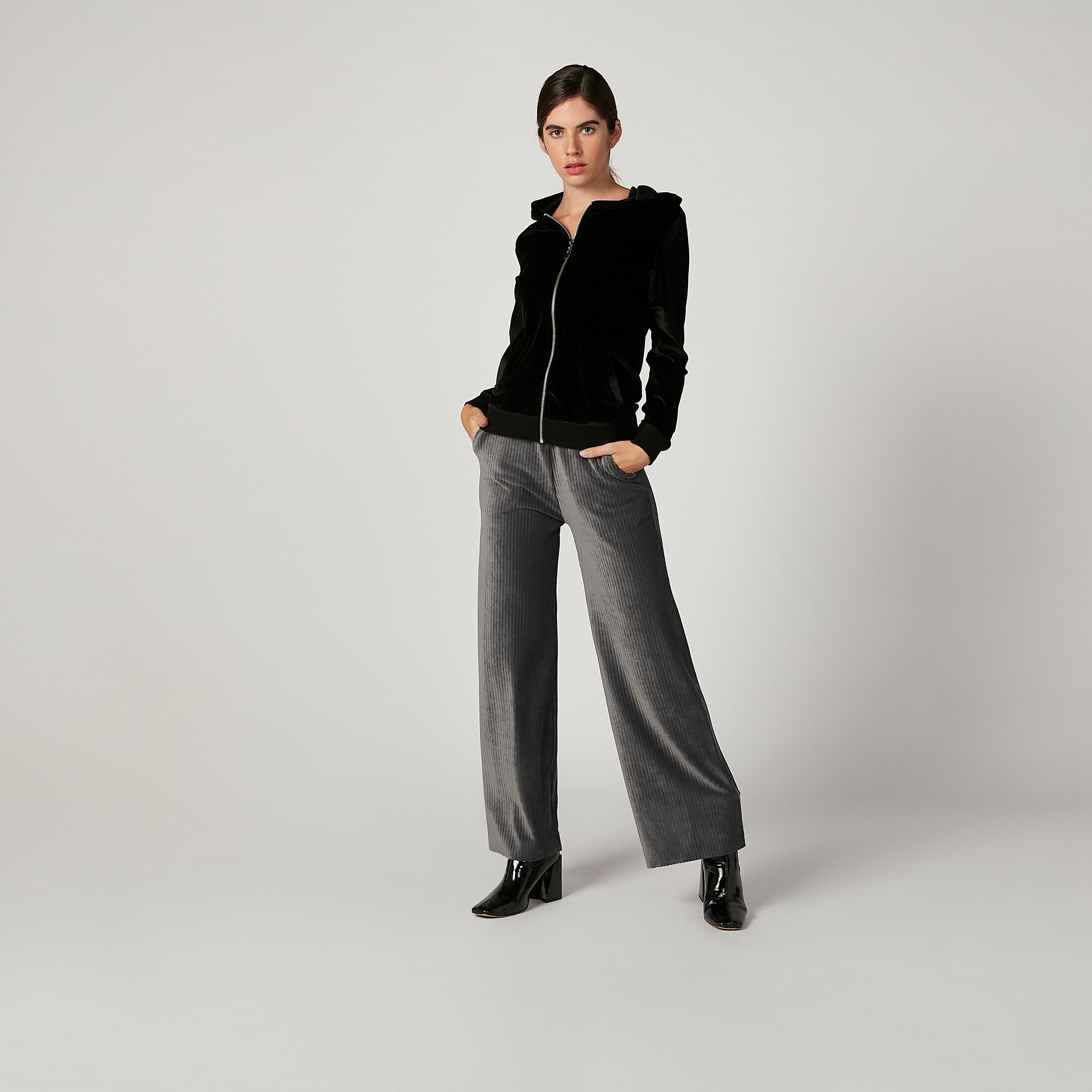 Wide Fit Textured Mid Waist Palazzo Pants with Elasticised Waistband-women-clothing-bottoms-trousers-image-2