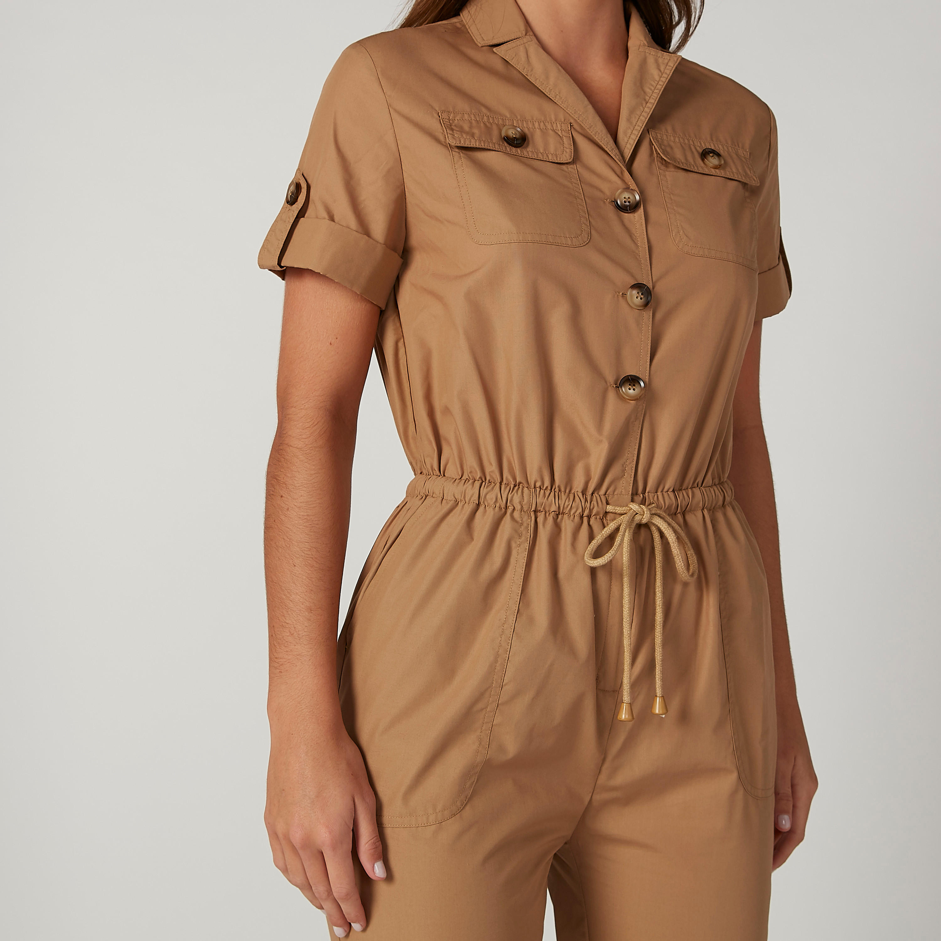 جمبسوت سادة بأكمام قصيرة وجيوب-women-clothing-jumpsuits-image-5
