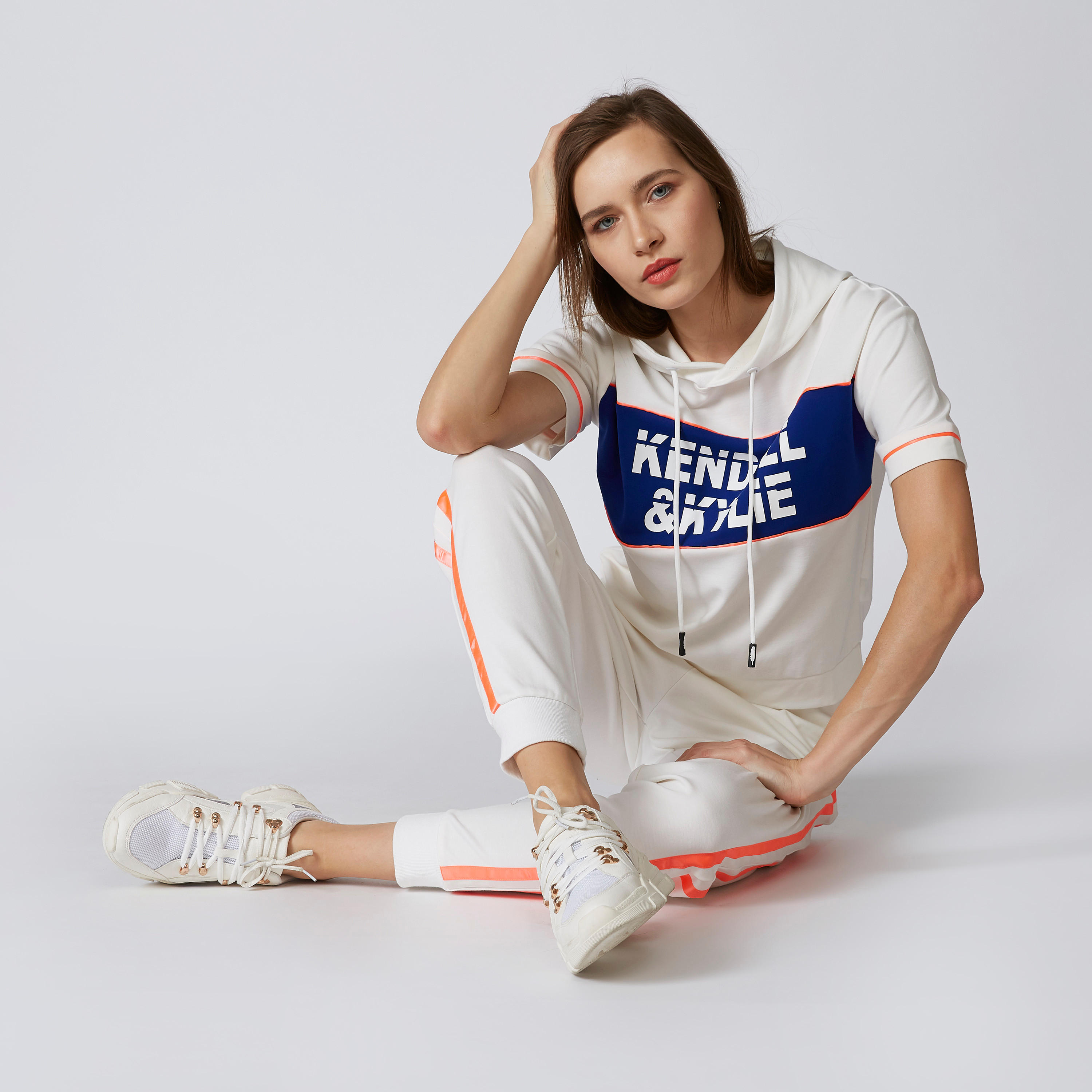 Printed T-shirt with Short Sleeves and Hood-women-clothing-tshirts-image-4