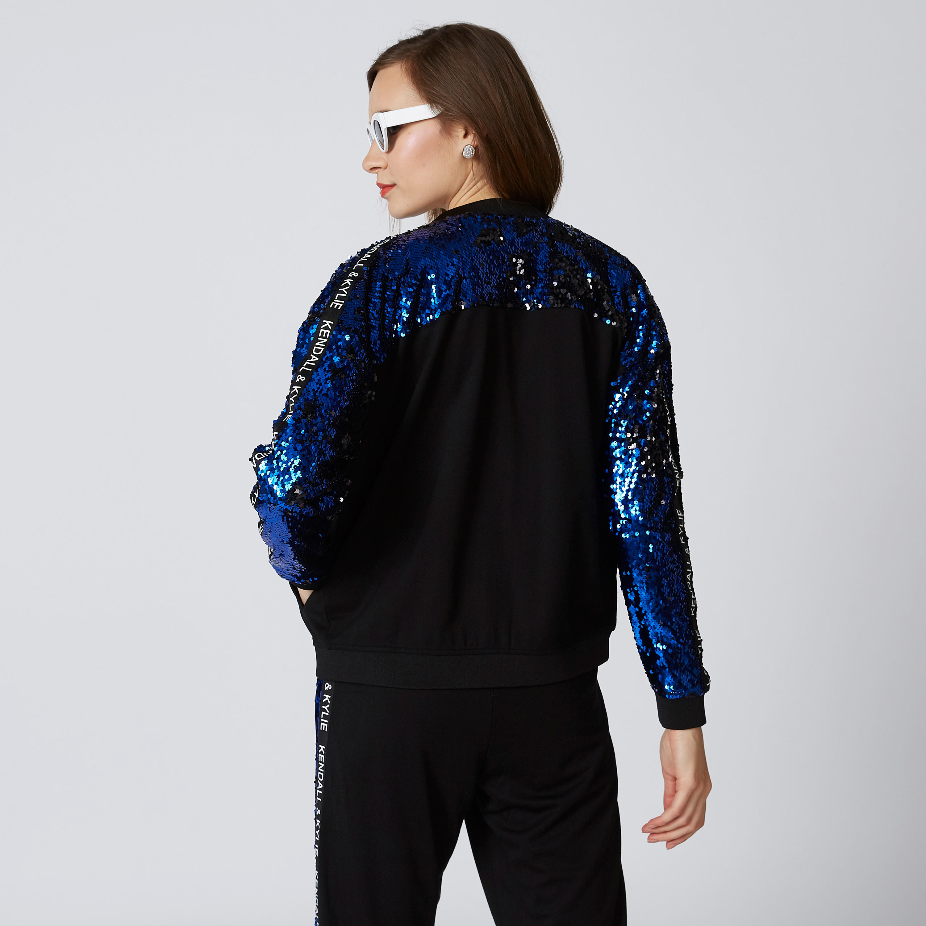 Embellished Bomber Jacket with Typographic Taping and Side Pockets-women-winterwear-coatsandjackets-jackets-image-3