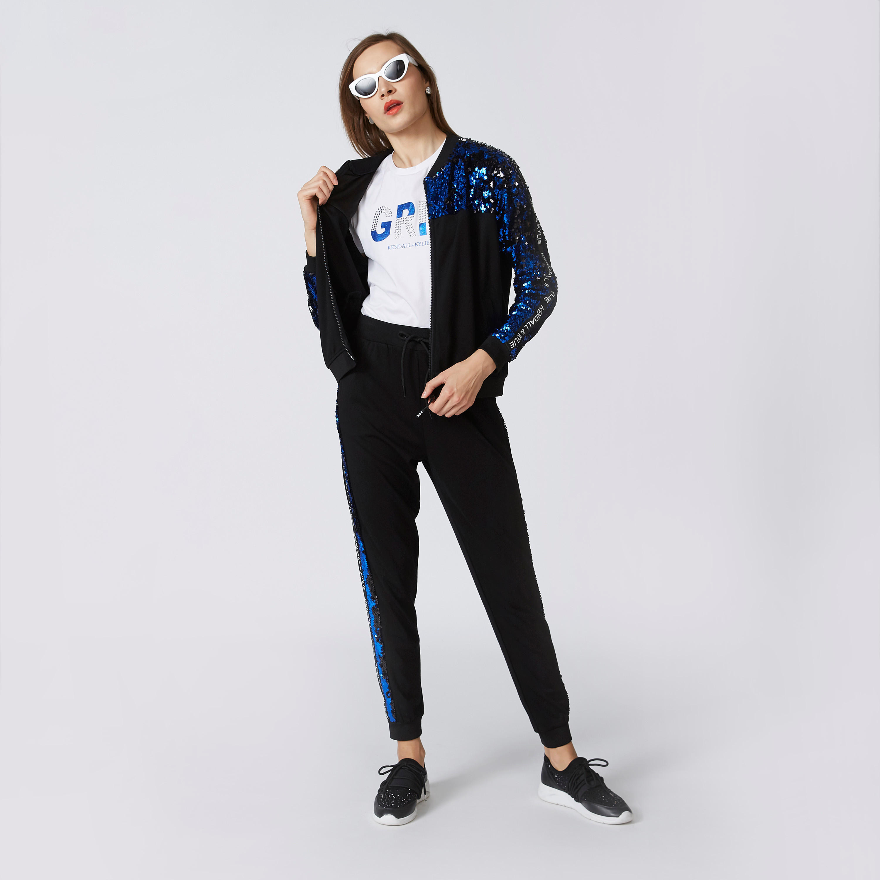 Embellished Bomber Jacket with Typographic Taping and Side Pockets-women-winterwear-coatsandjackets-jackets-image-2