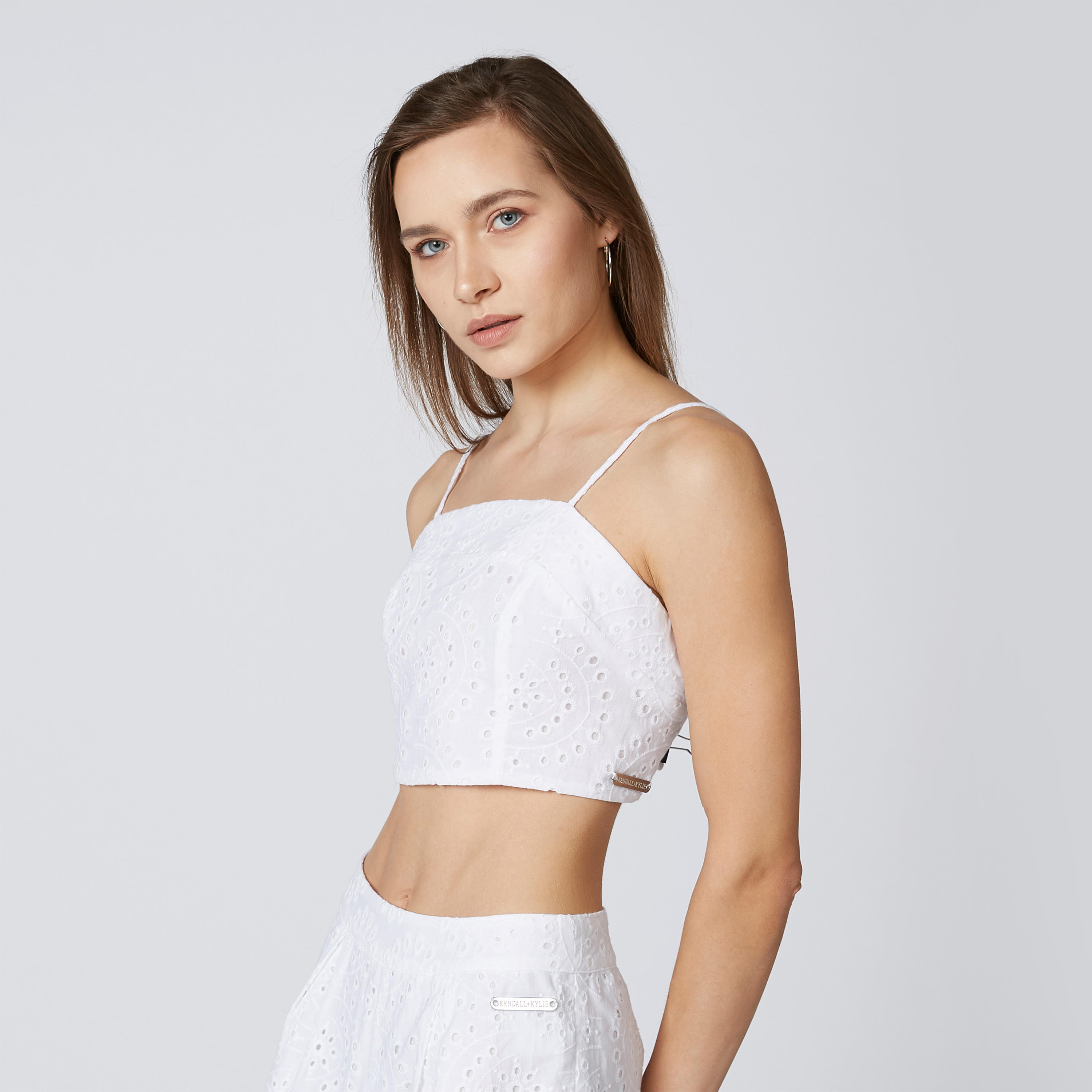 Schiffli Crop Top with Adjustable Spaghetti Straps-women-clothing-shirtsandblouses-blouses-image-1