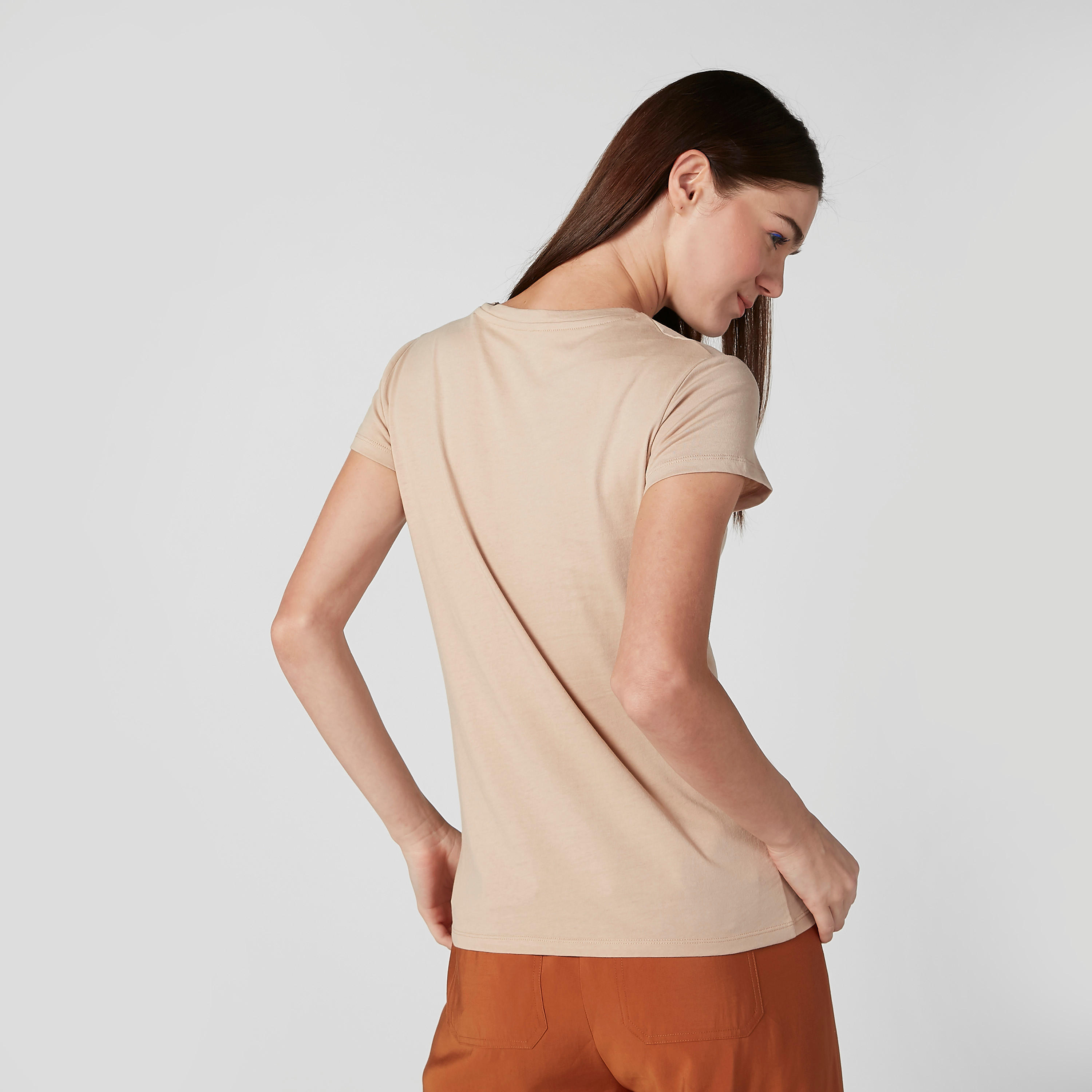 تيشيرت بياقة مستديرة وأكمام كاب وطبعات-women-clothing-tshirts-image-3