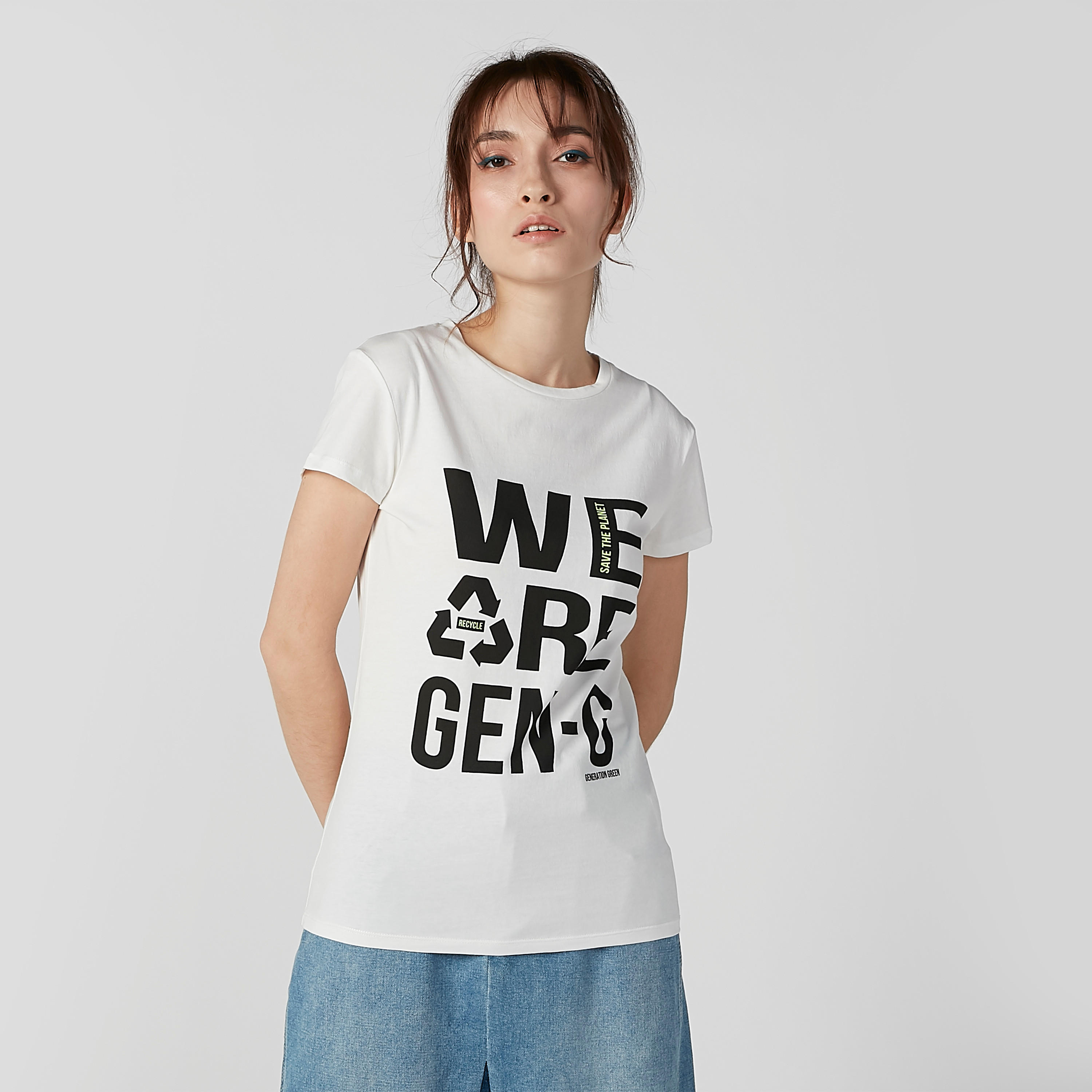 تيشيرت بياقة مستديرة وأكمام قصيرة وطبعات-women-clothing-tshirts-image-1