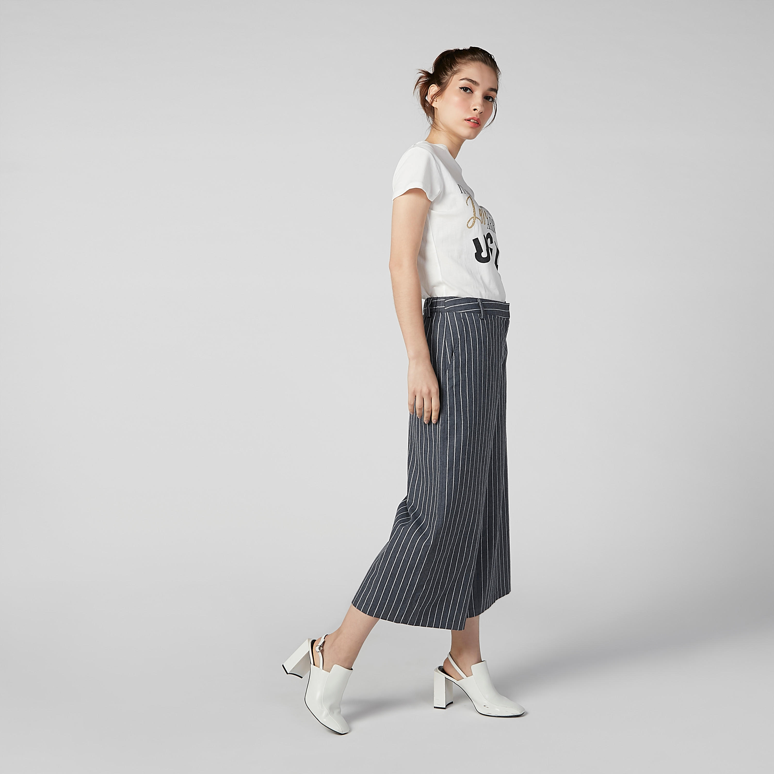 Printed T-shirt with Round Neck and Cap Sleeves-women-clothing-tshirts-image-1
