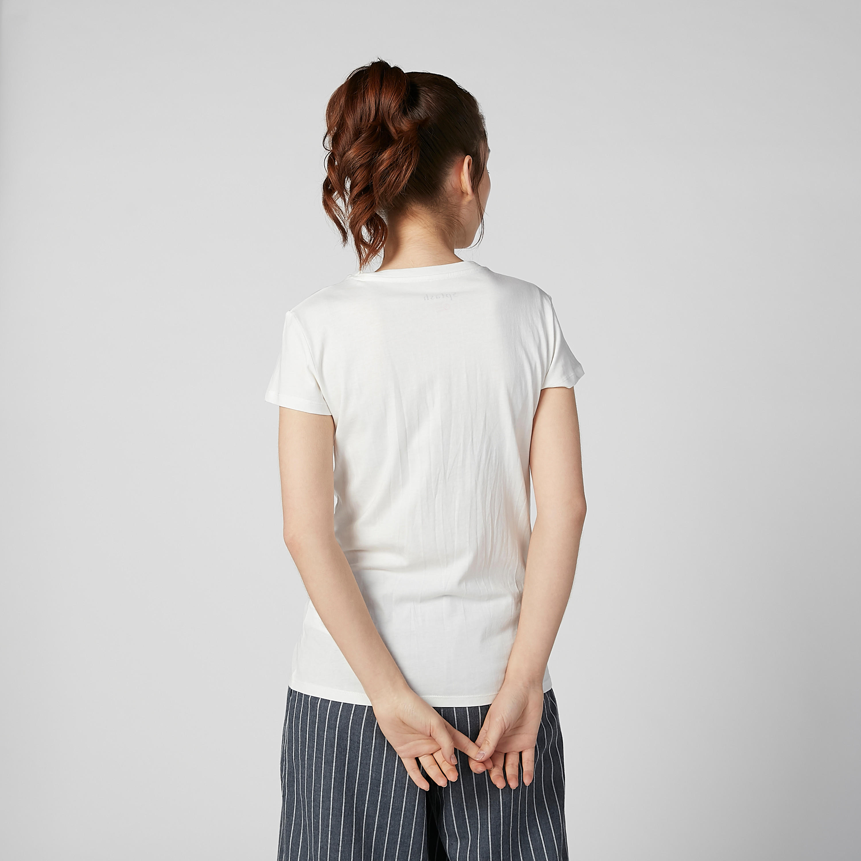 Printed T-shirt with Round Neck and Cap Sleeves-women-clothing-tshirts-image-3