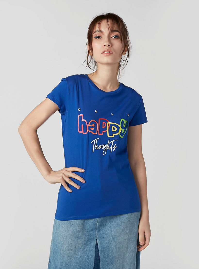 تيشيرت بياقة مستديرة وأكمام قصيرة وطبعات-women-clothing-tshirts-image-2