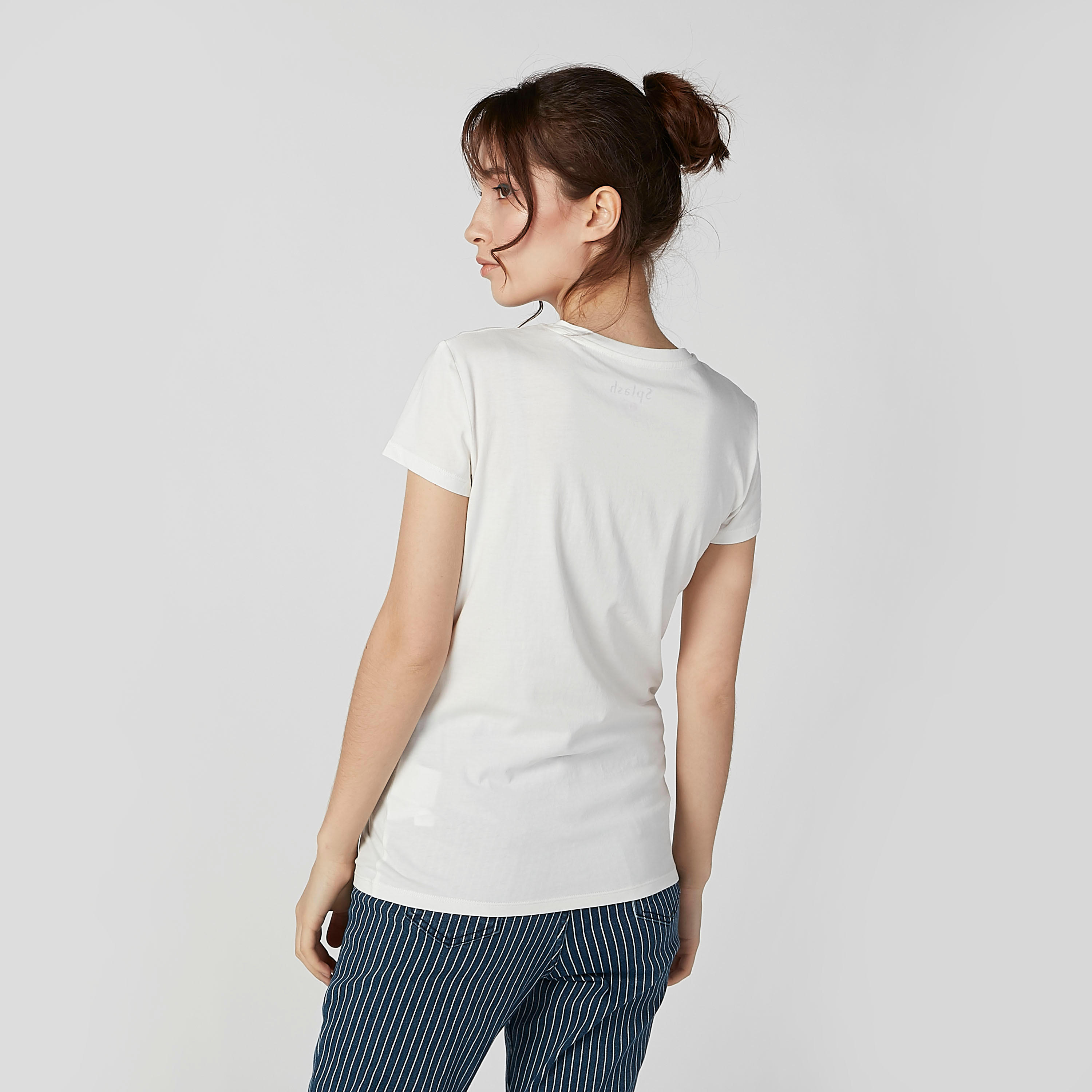 Printed T-shirt with Round Neck and Short Sleeves-women-clothing-tshirts-image-3